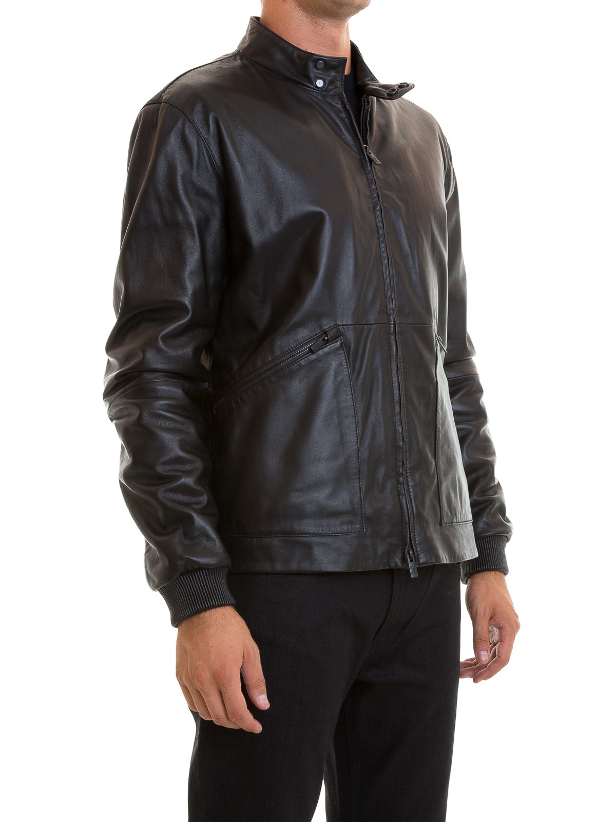 Advertentie Giftig Glans Leather jacket Armani Collezioni - Soft leather casual jacket -  UCR25PUCP21999