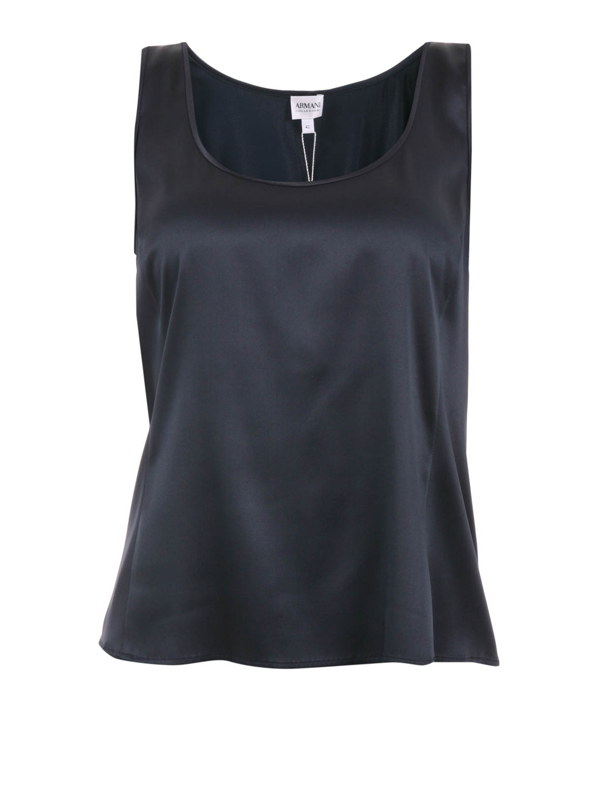 Armani Collezioni - Shiny satin silk tank top - Tops & Tank tops ...