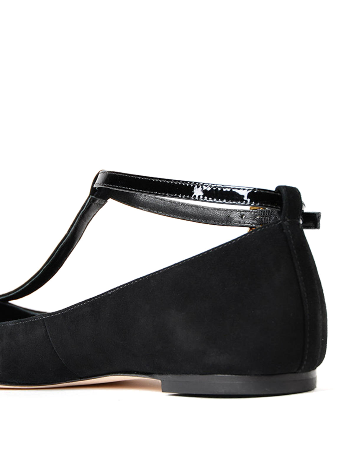 black flat shoes with strap