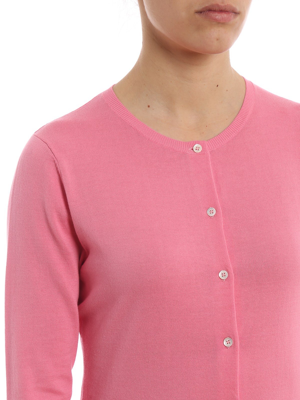 pink cotton cardigan