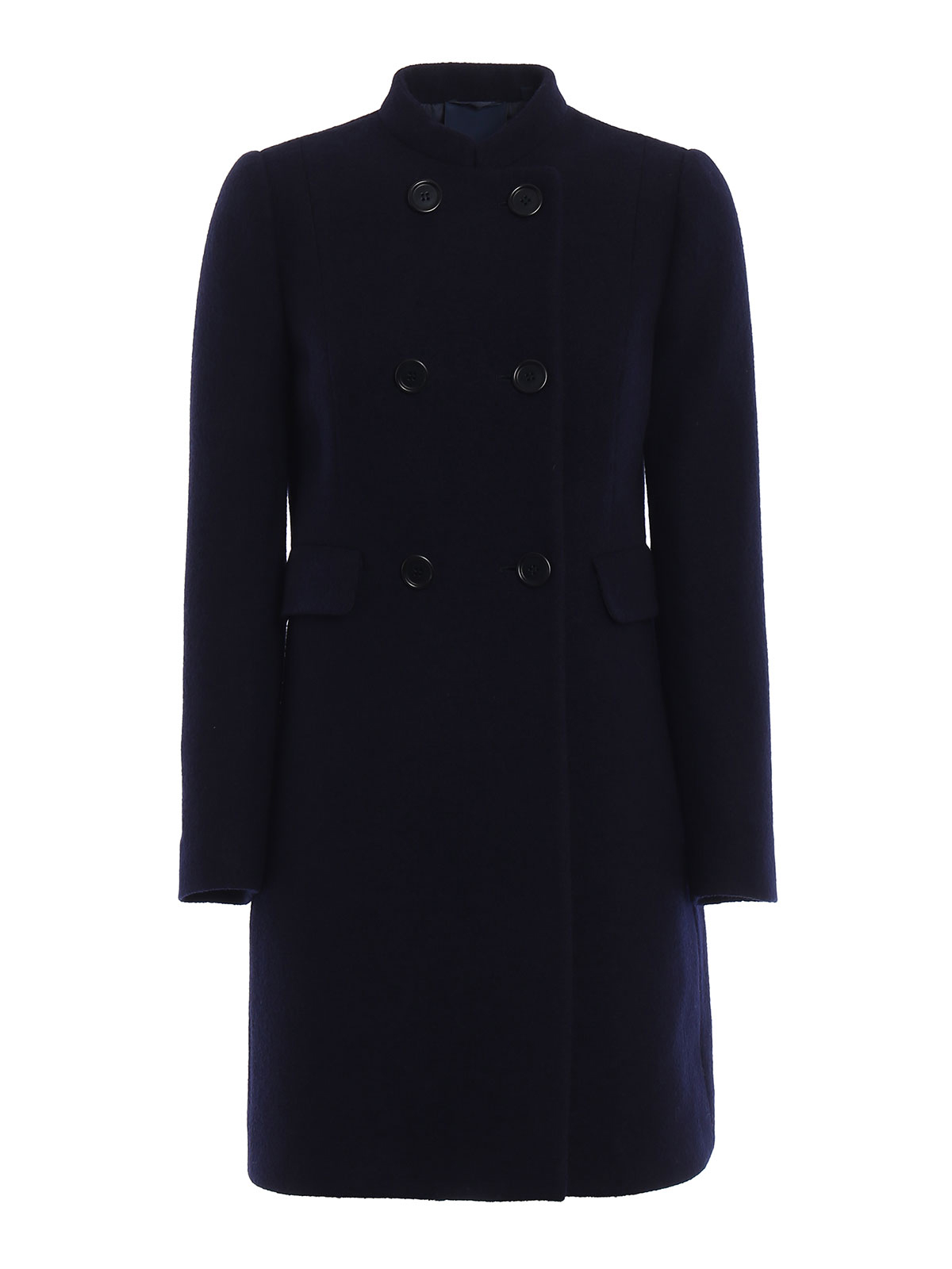 boucle double breasted coat