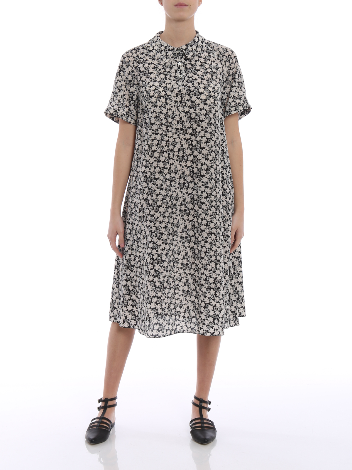 Vestido Estampado Aspesi Pierna Midi Vestidos Media N80wOvmyn