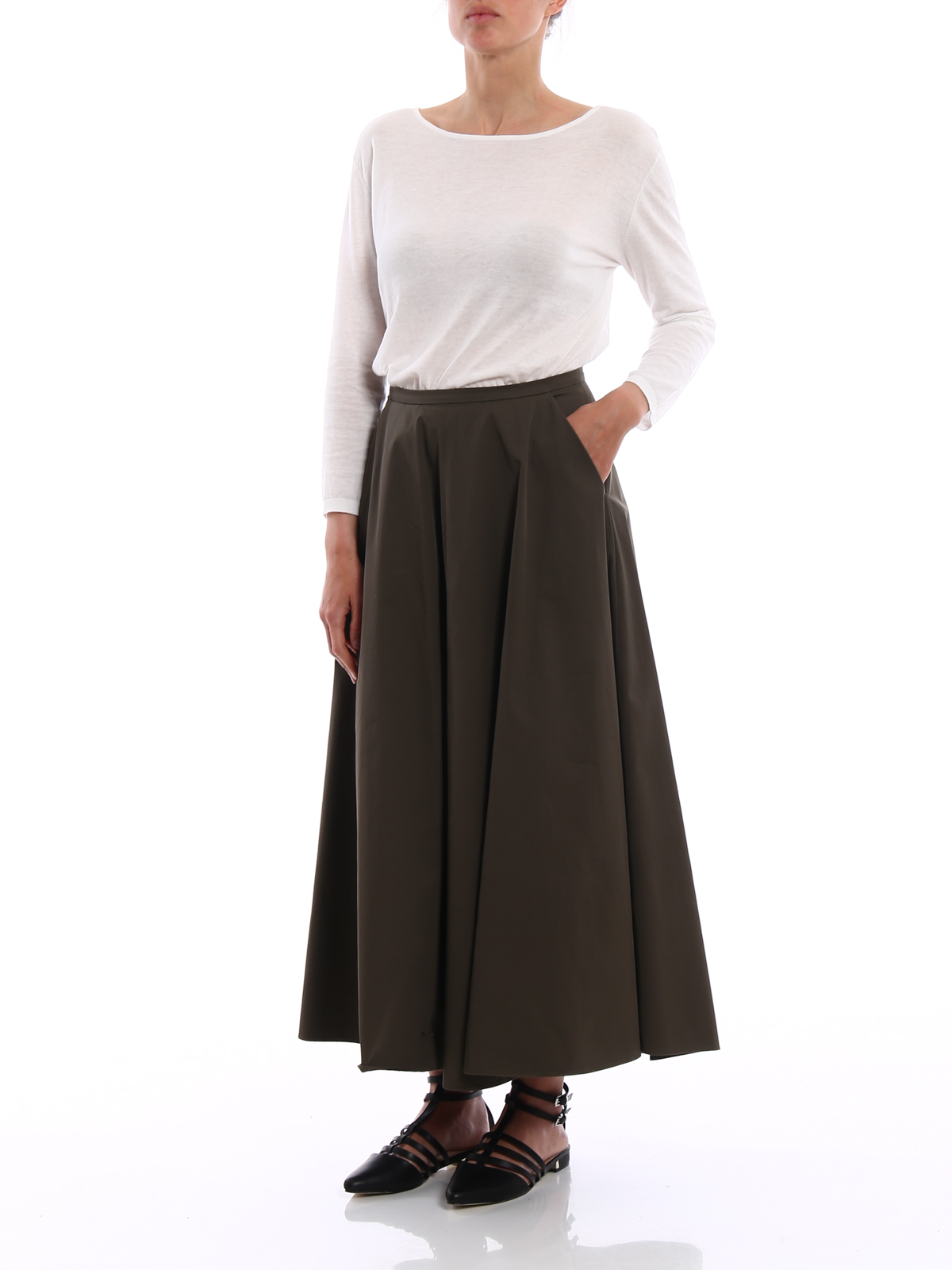 wide midi skirt