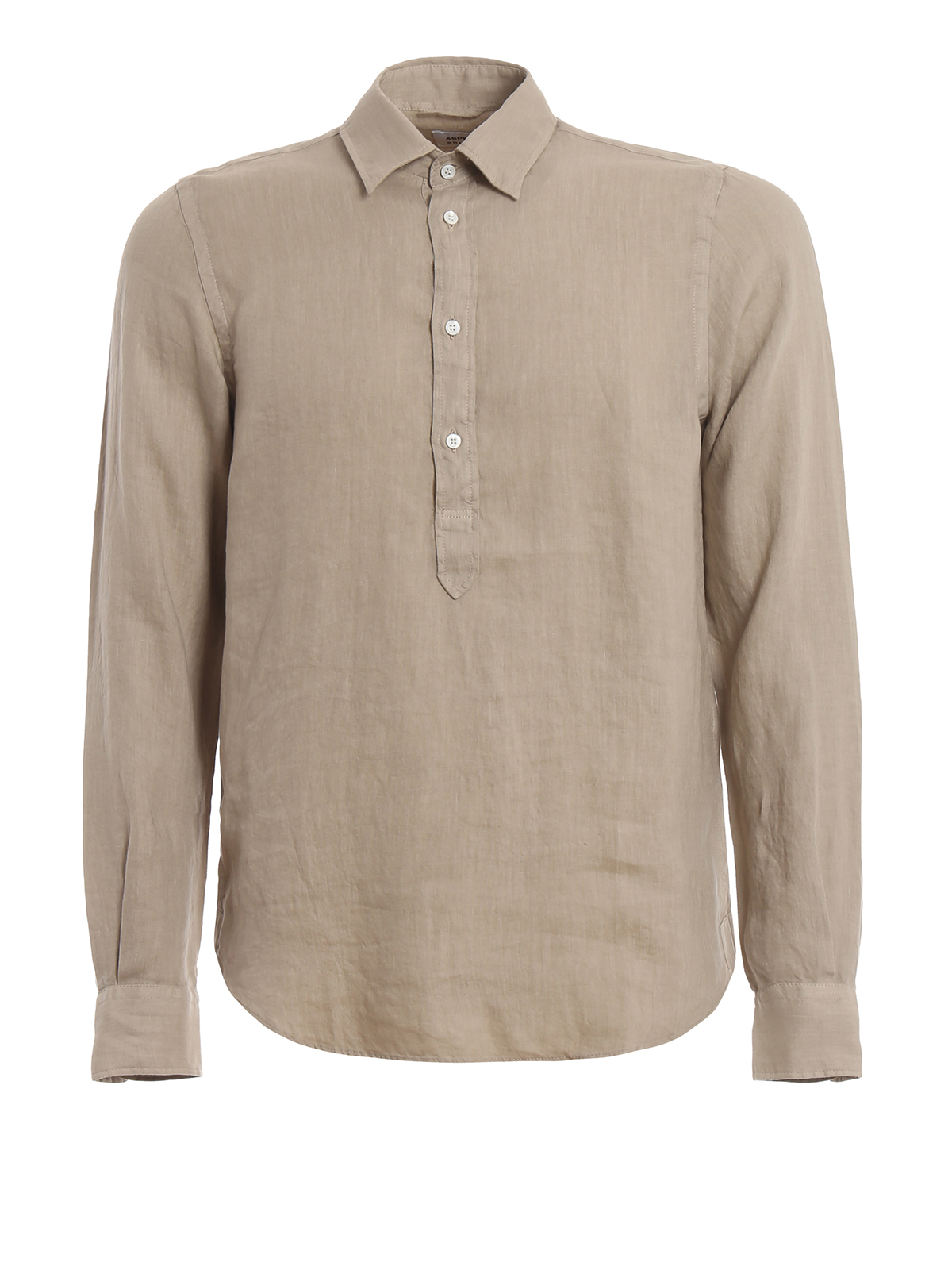 Shirts Aspesi - Chiusa beige linen shirt - CE66C19585136 | iKRIX.com