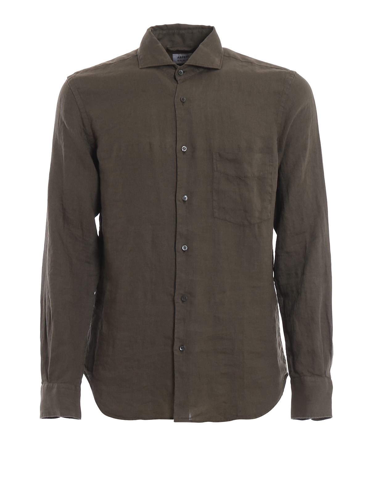 Shirts Aspesi Dark grey linen shirt CE52C19585390