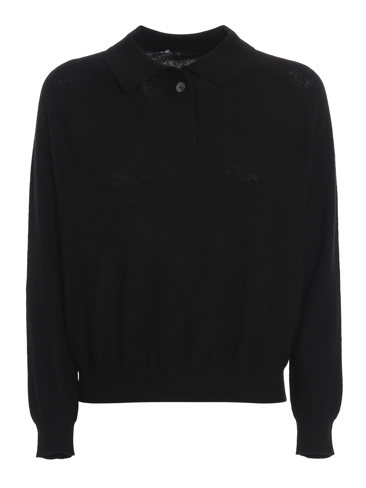 black wool polo neck