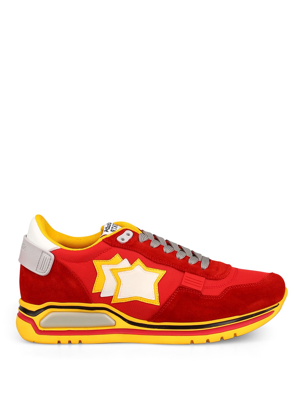 red and yellow trainers