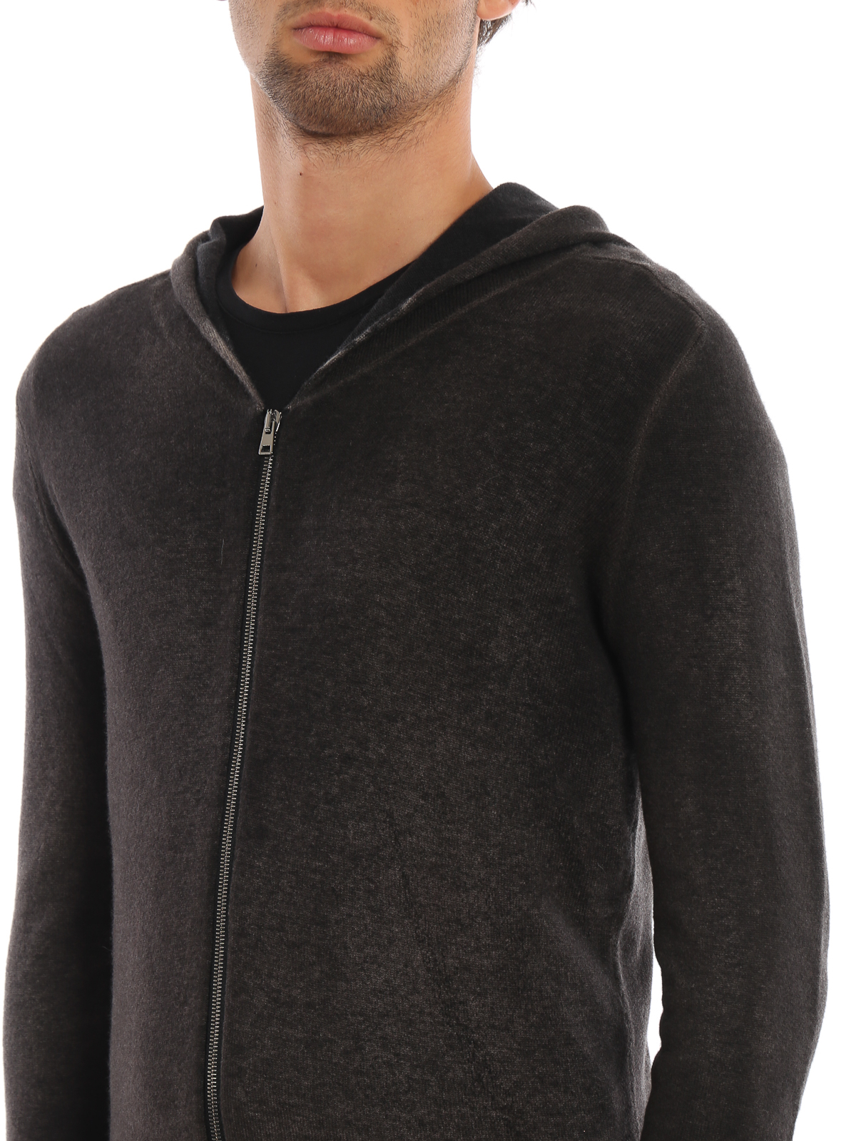 Cardigans Avant Toi - Merino wool and cashmere hooded zip cardigan 