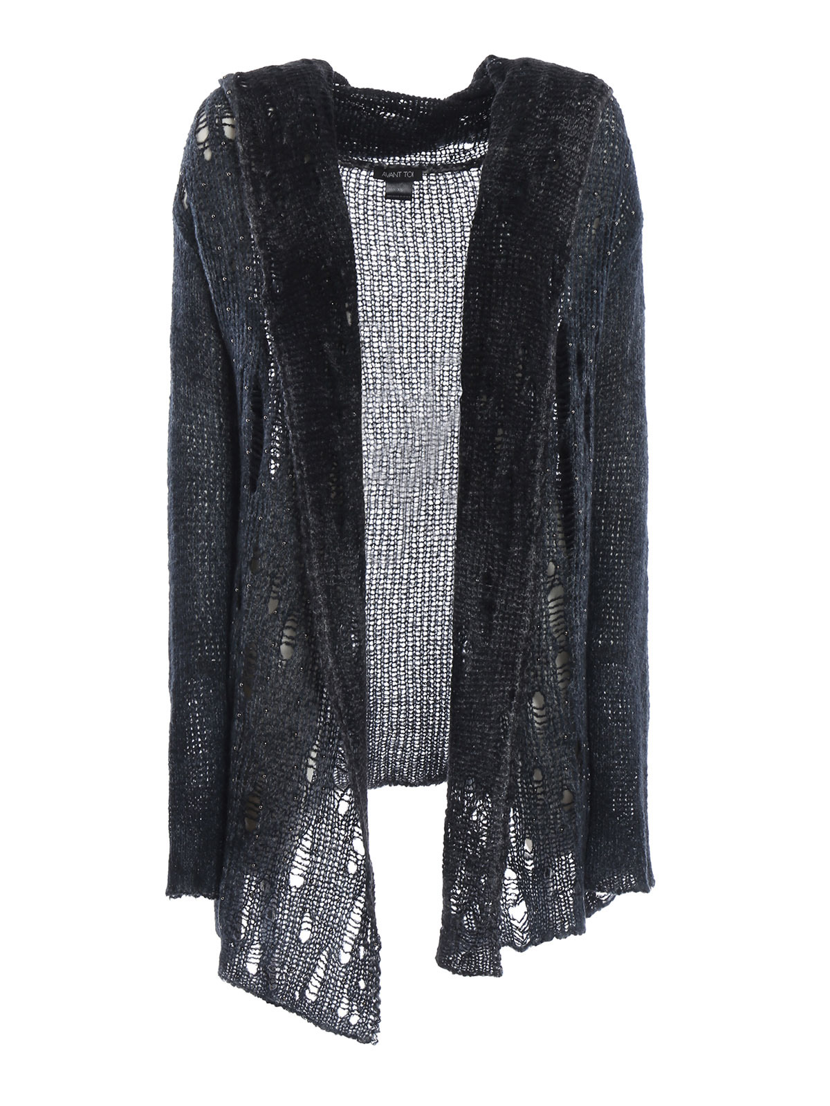 Avant Toi - See-through cashmere silk open front cardigan - cardigans ...