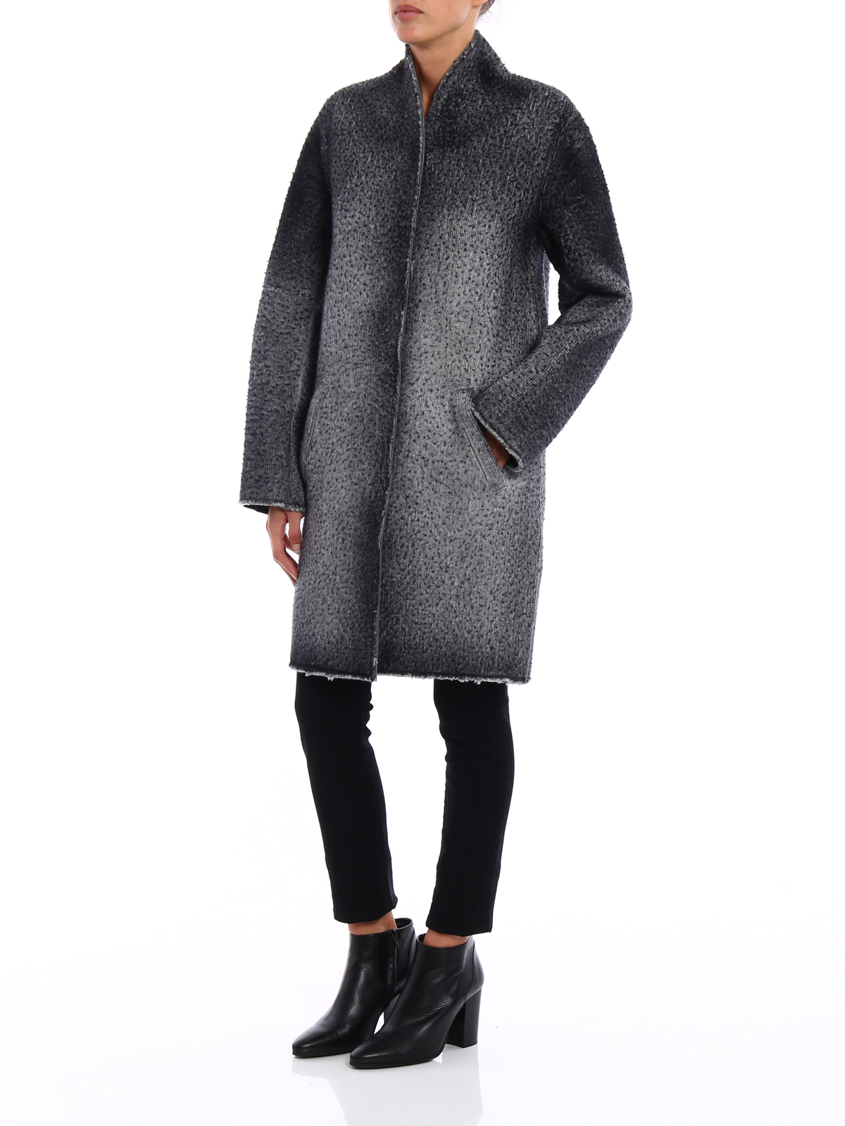 Knee length coats Avant Toi - Shaded merino wool coat 
