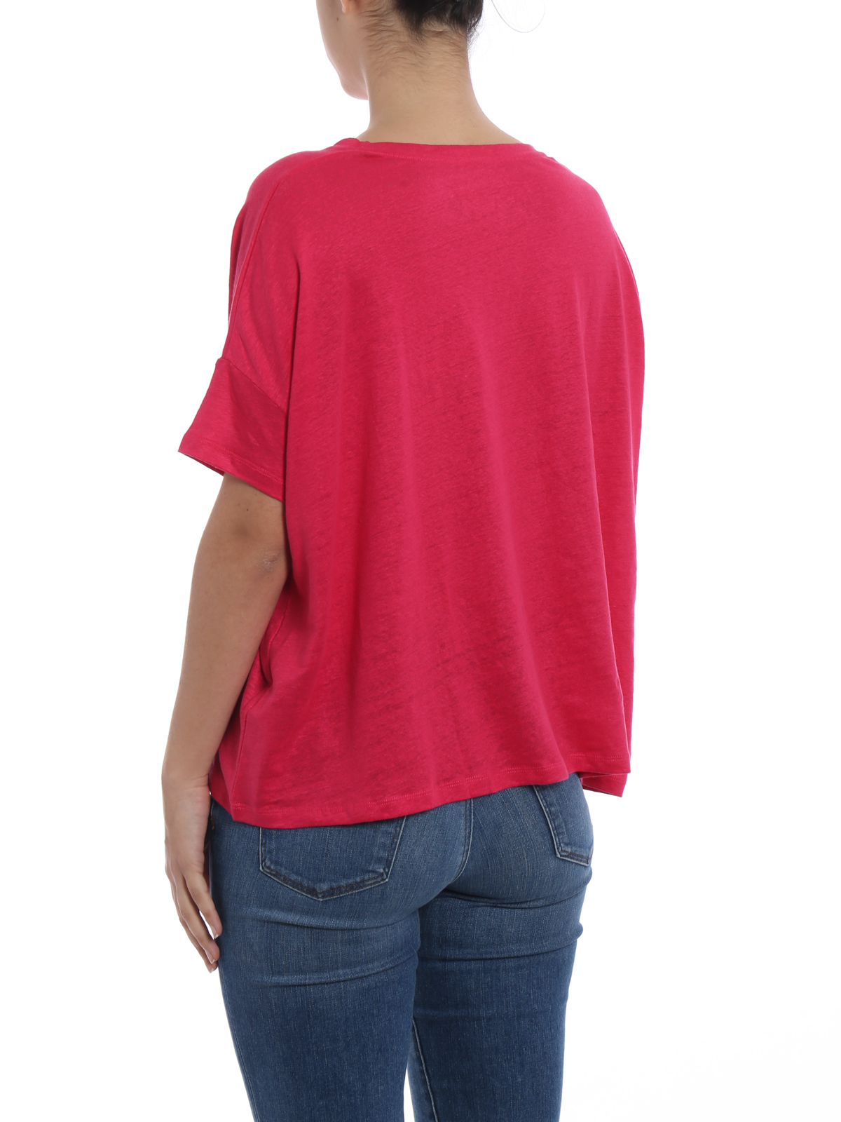 pink linen t shirt