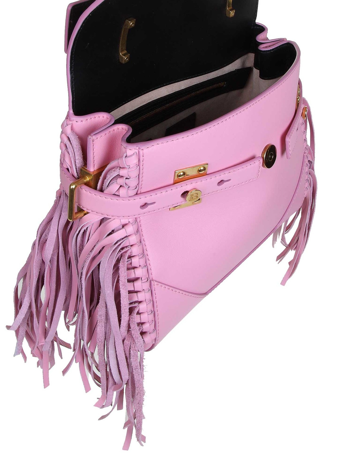 Balmain Leather B-buzz 23 Shoulder Bag in Pink Womens Bags Shoulder bags 
