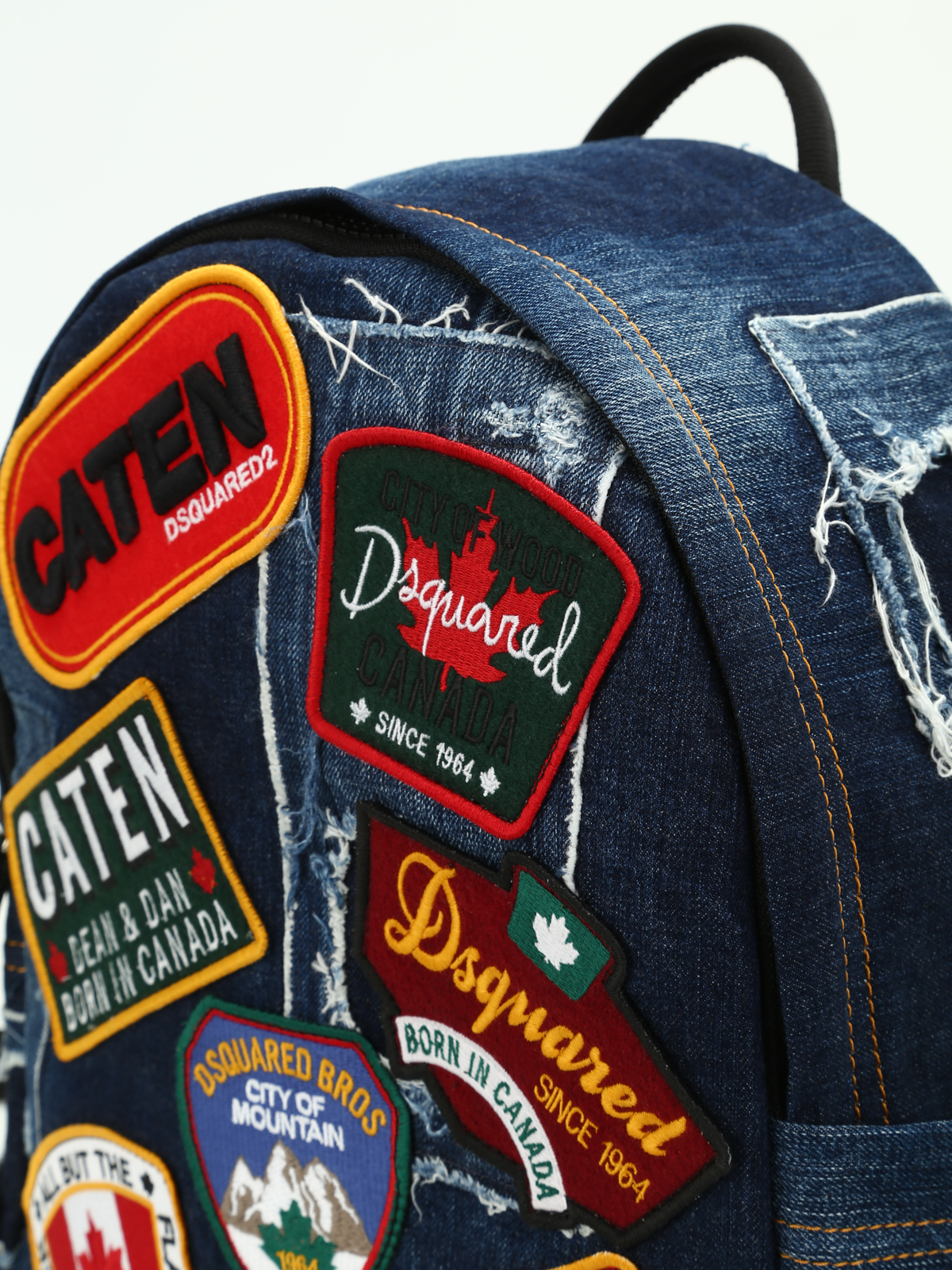 Dsquared2 - Badge detailed denim rucksack - backpacks - BP407912463085