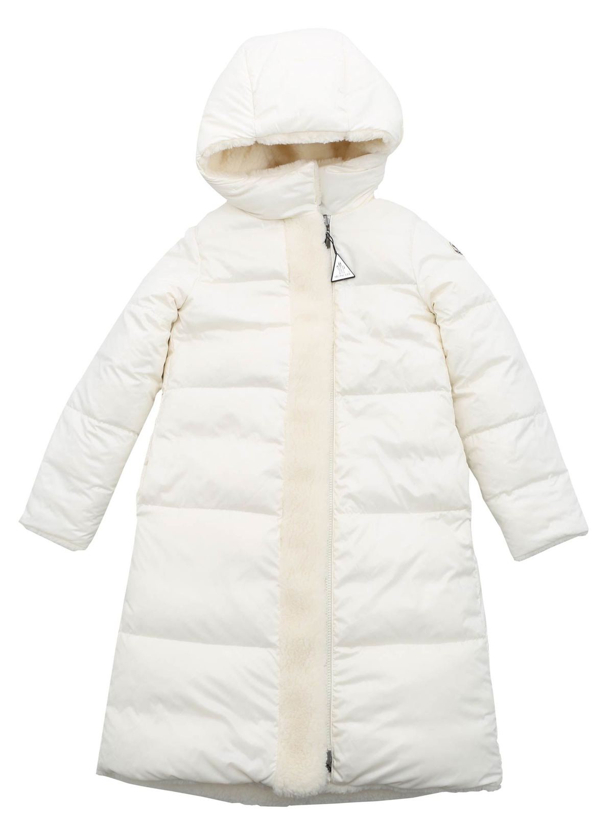 Padded coats Moncler Jr - Bagaud reversible down jacket in cream 