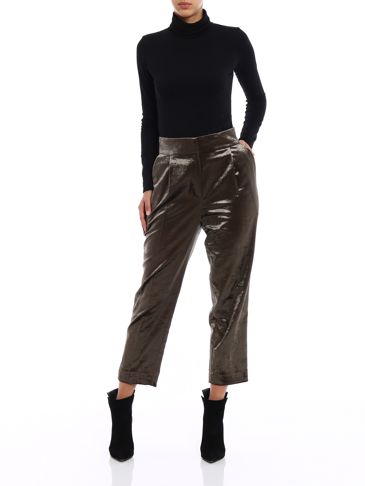 brunello cucinelli velvet pants