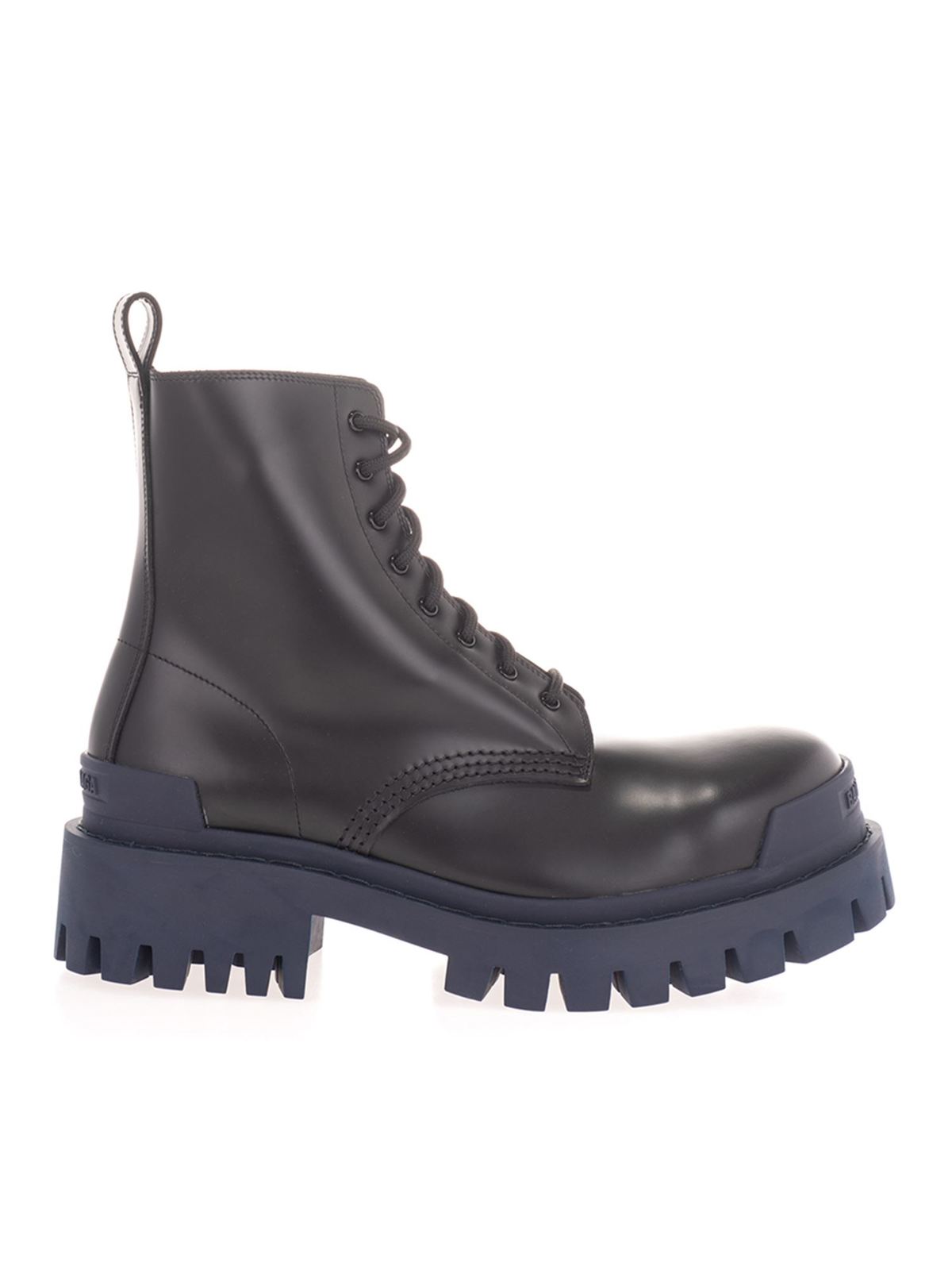 Ankle boots Balenciaga - Tractor boots in black and navy blue ...