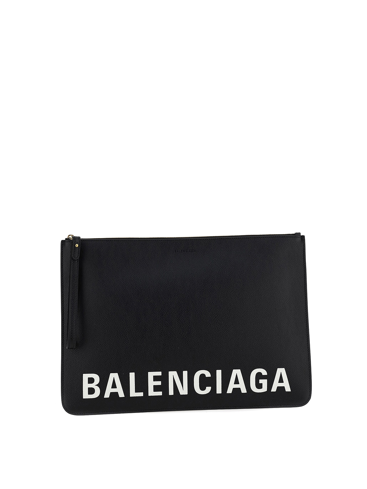 Balenciaga - Cash grainy leather clutch - clutches - 6306261IZKM1090