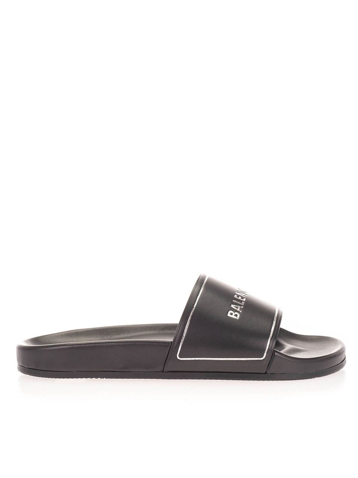 Ciabattine mare Balenciaga - Ciabatte logo nere - 636643WA9571081