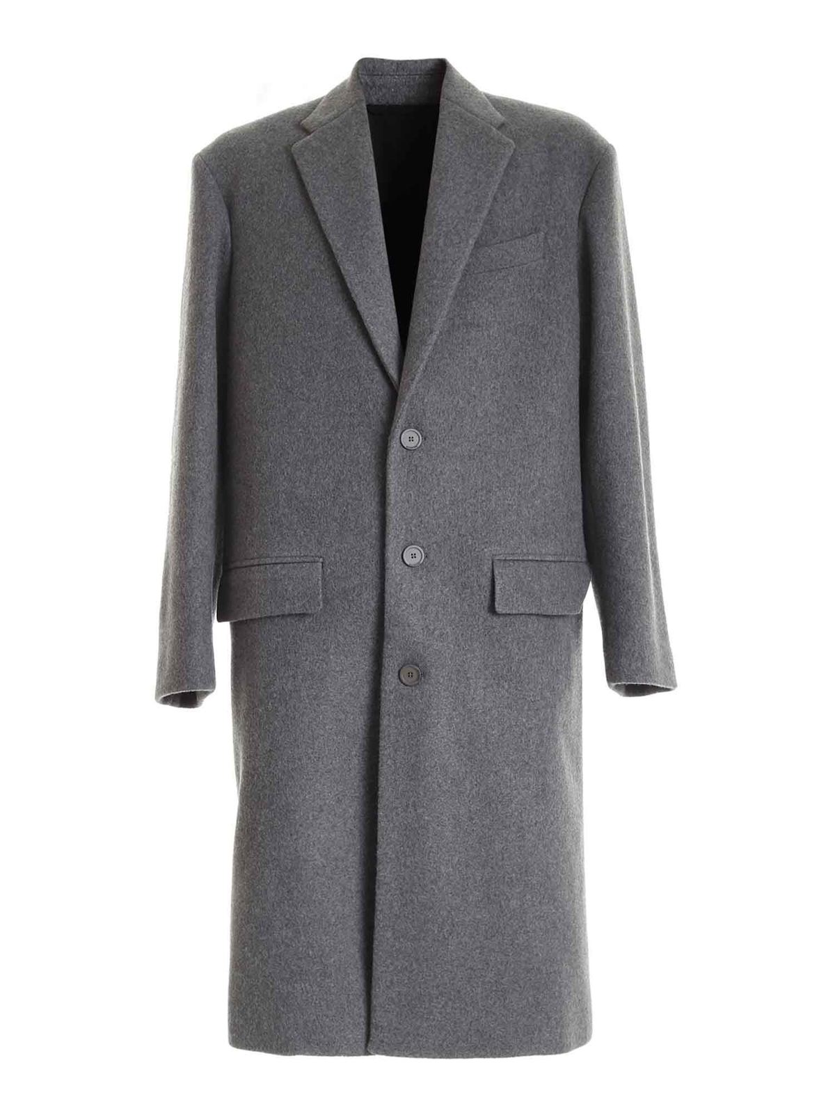 balenciaga grey coat
