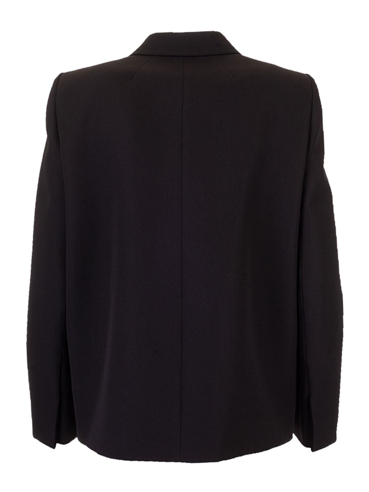 balenciaga curved shoulder wool jacket