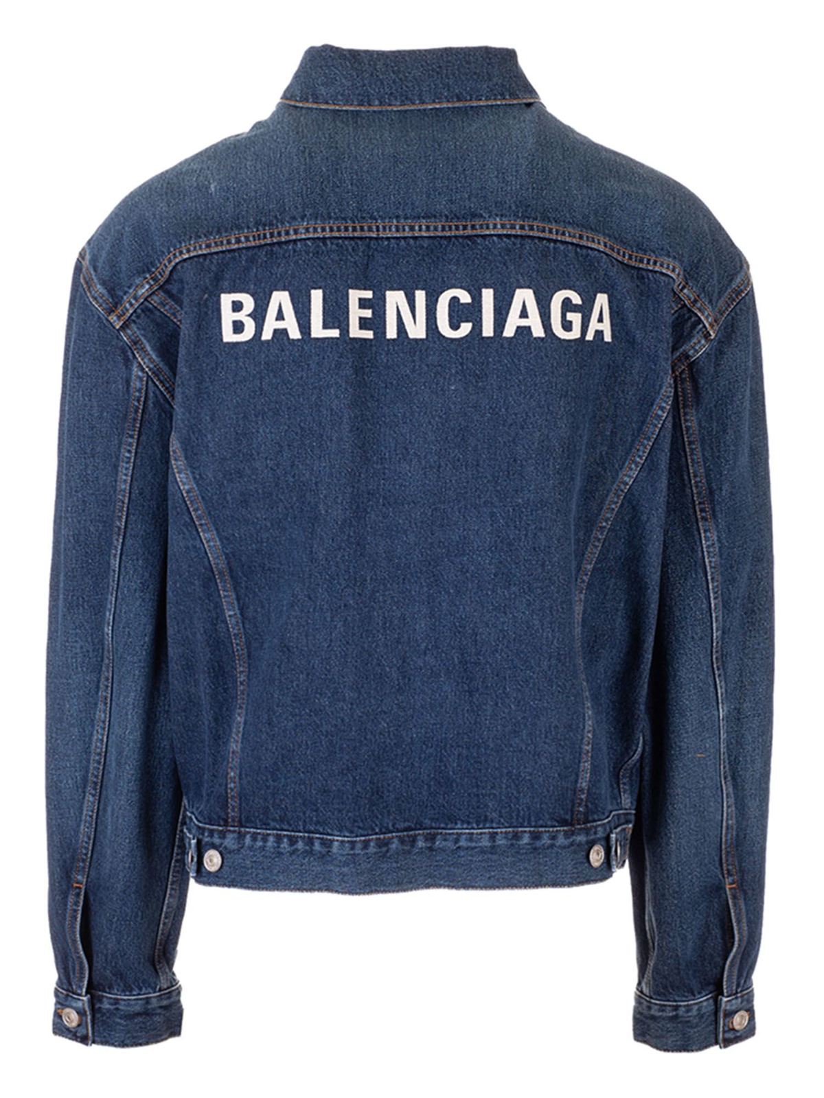 balenciaga embroidered denim jacket