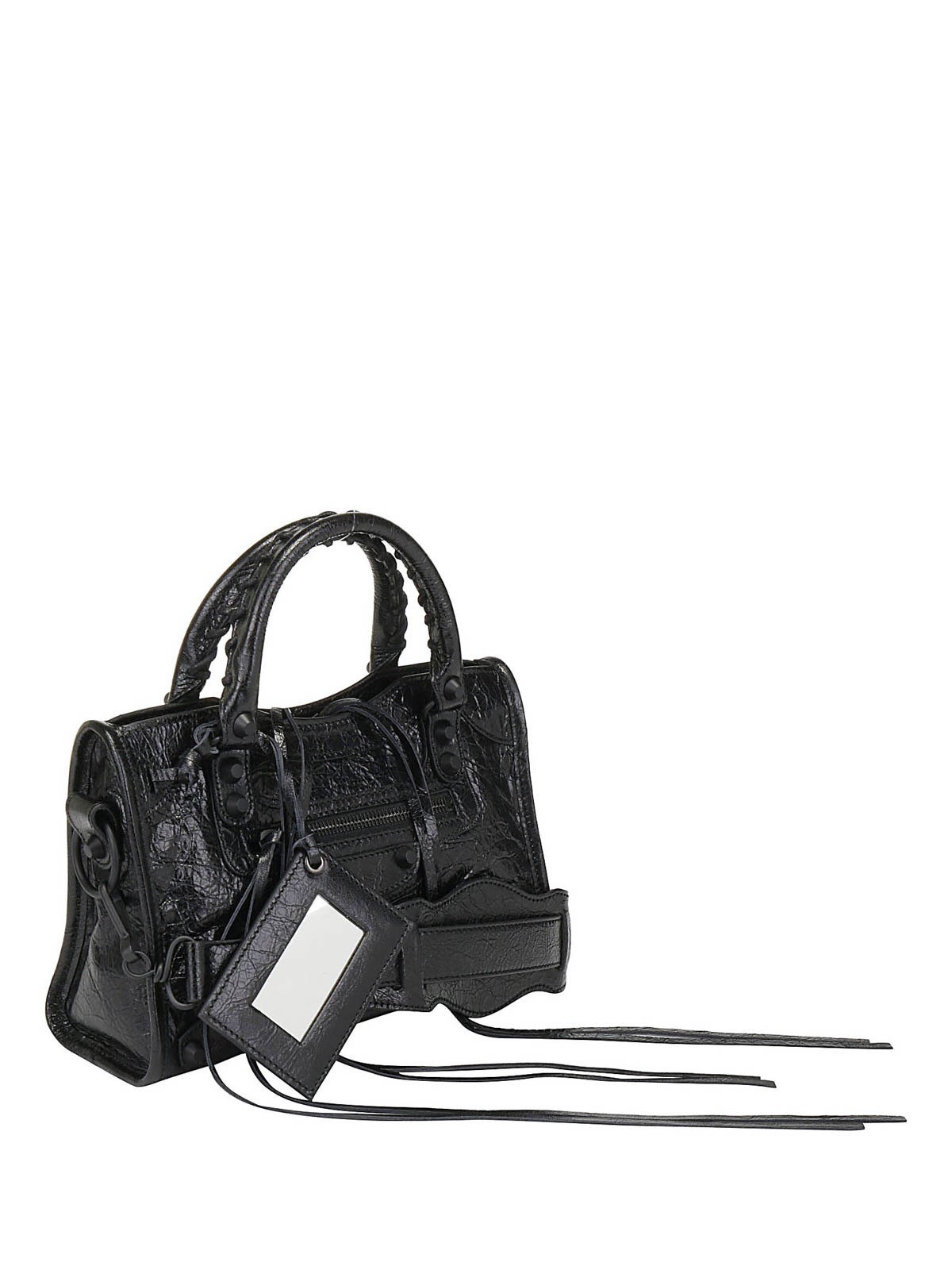 کیف کج Balenciaga - City Classic glossy leather bag - 300295D94J71000