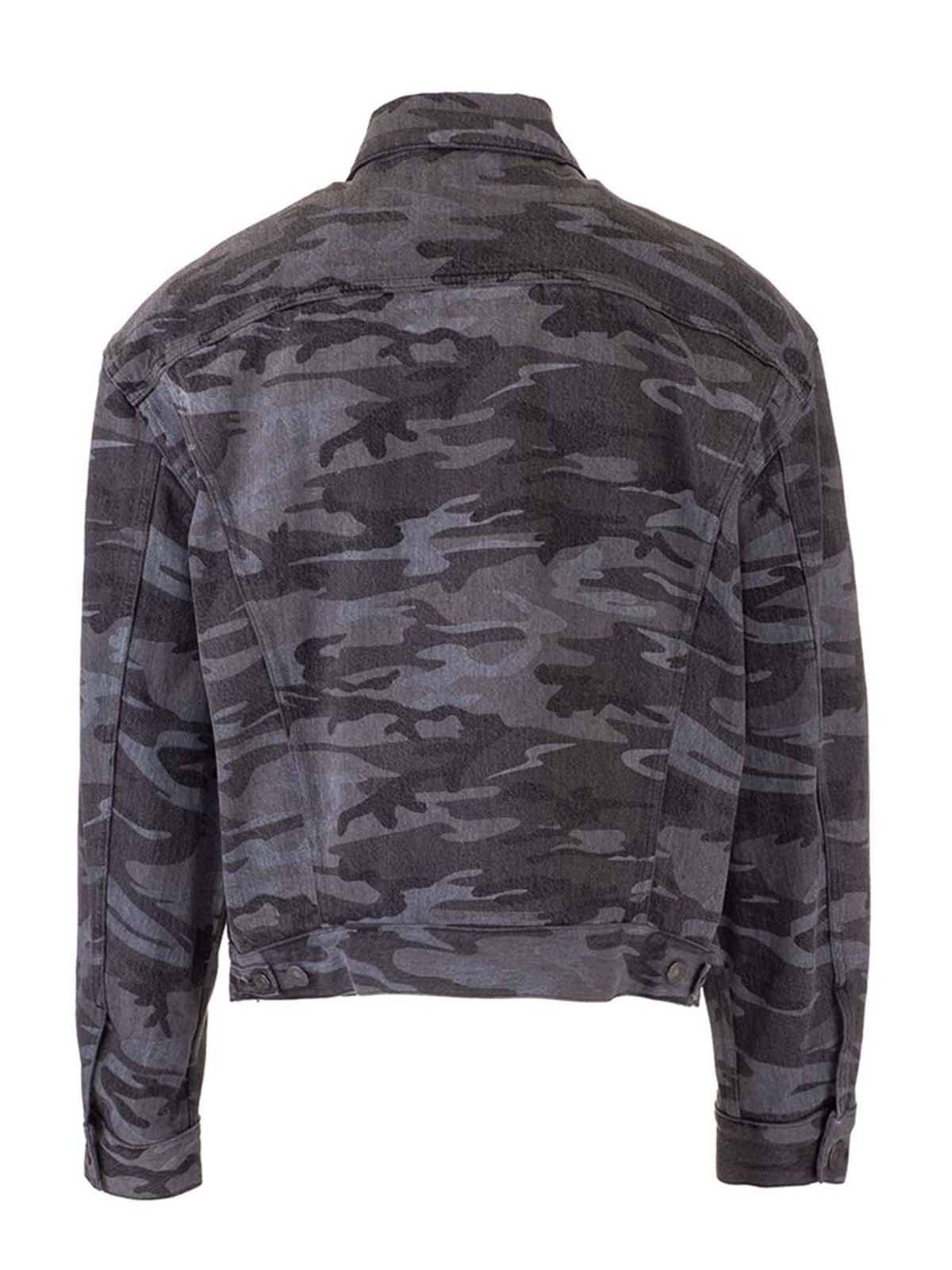 black camo denim jacket
