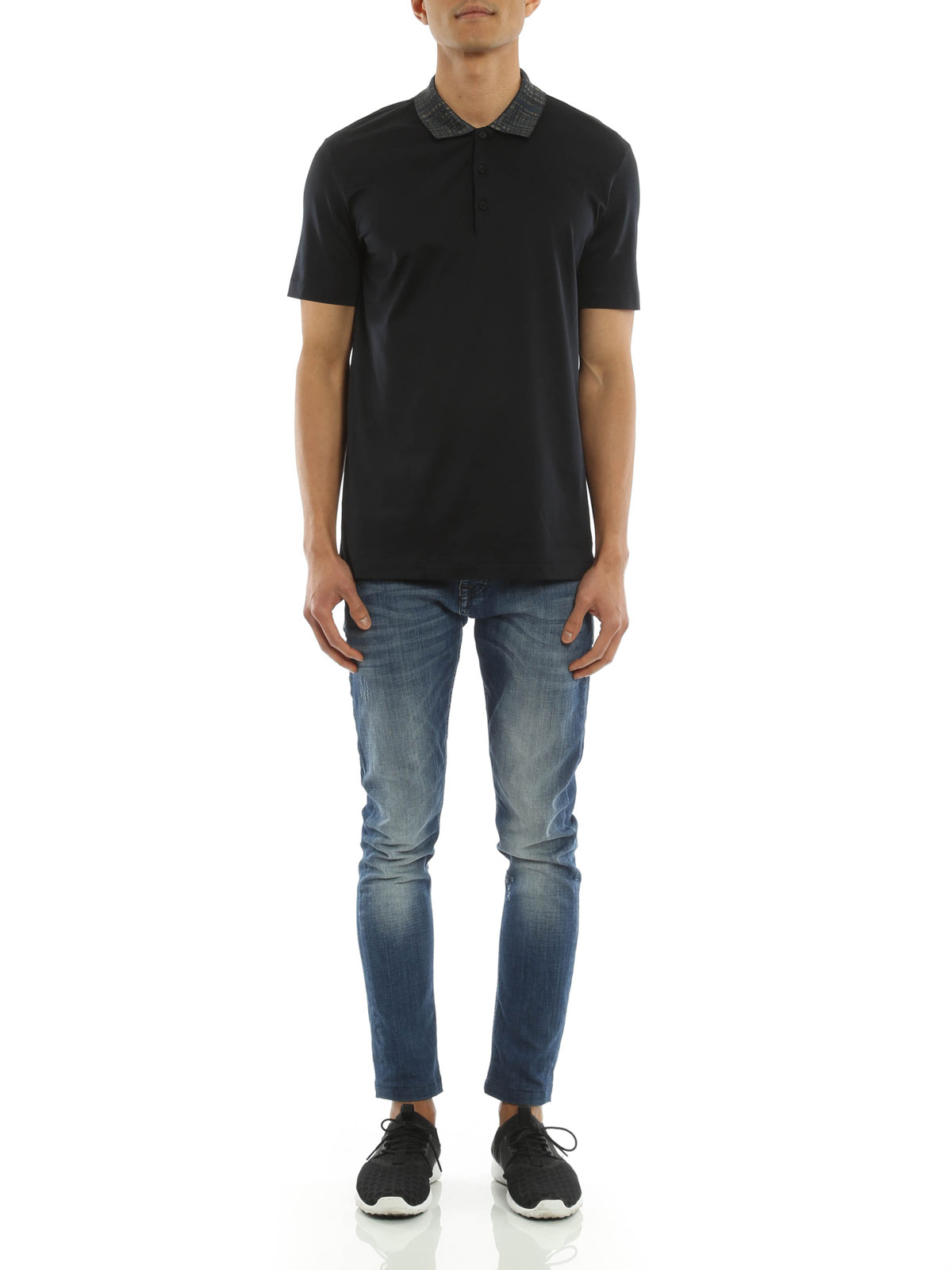 Polo shirts Balenciaga - Patterned collar polo shirt - 414571TQK264002