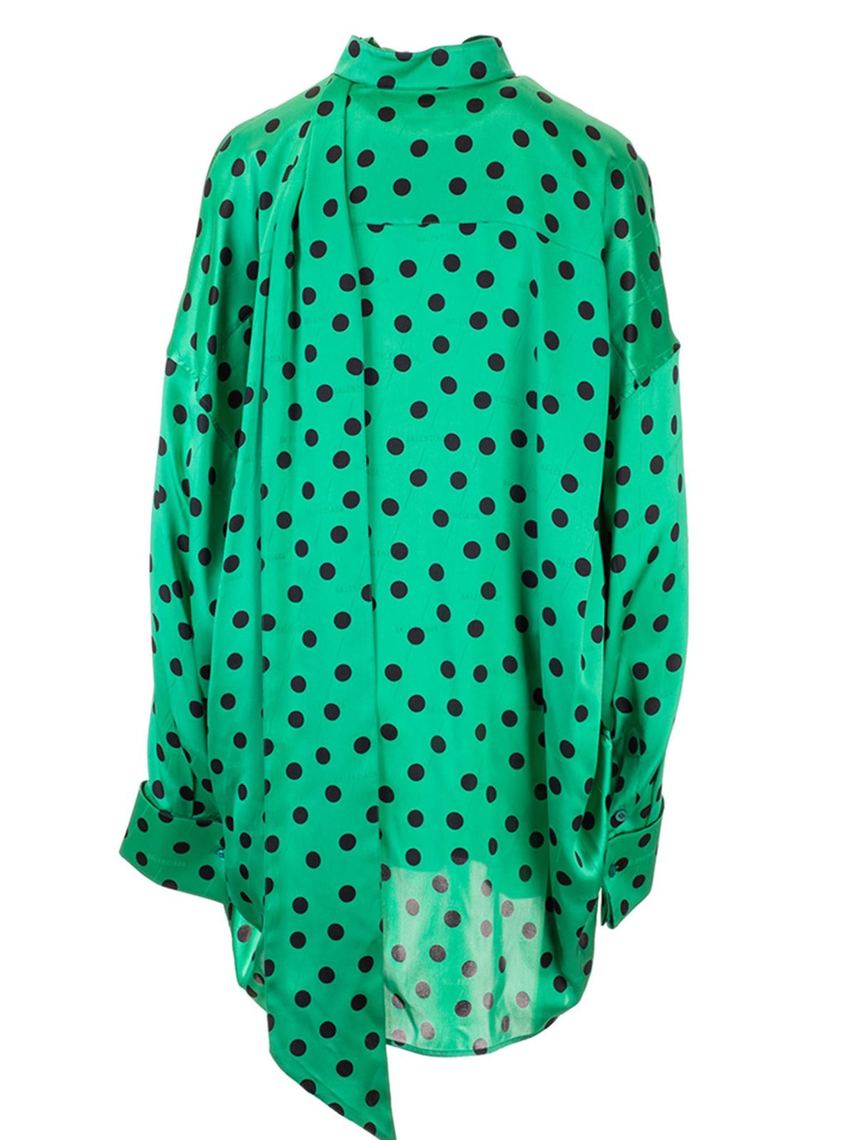 green polka dot shirt