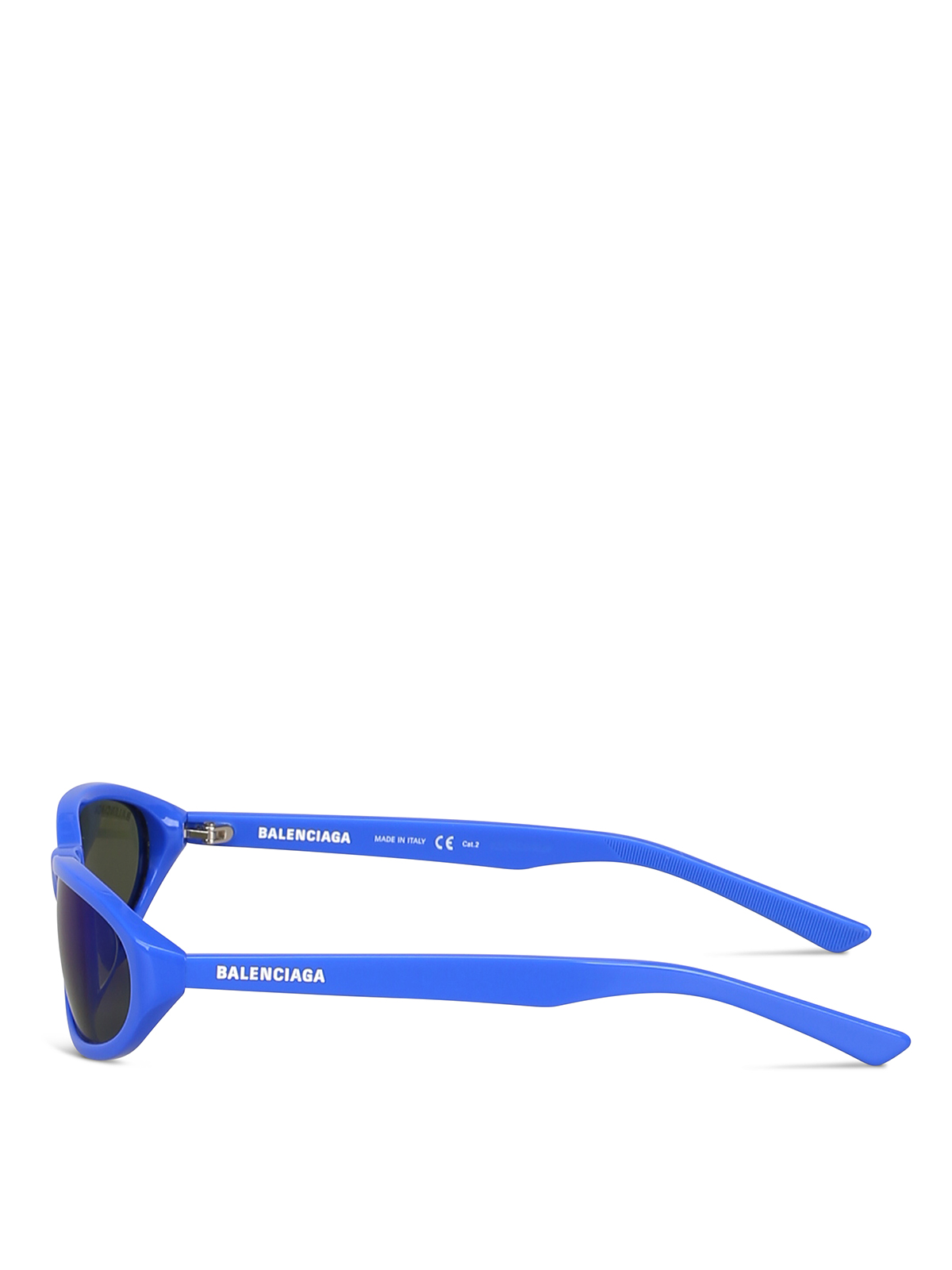 Occhiali da sole Balenciaga - Occhiali da sole ovali blu - BB0007S004
