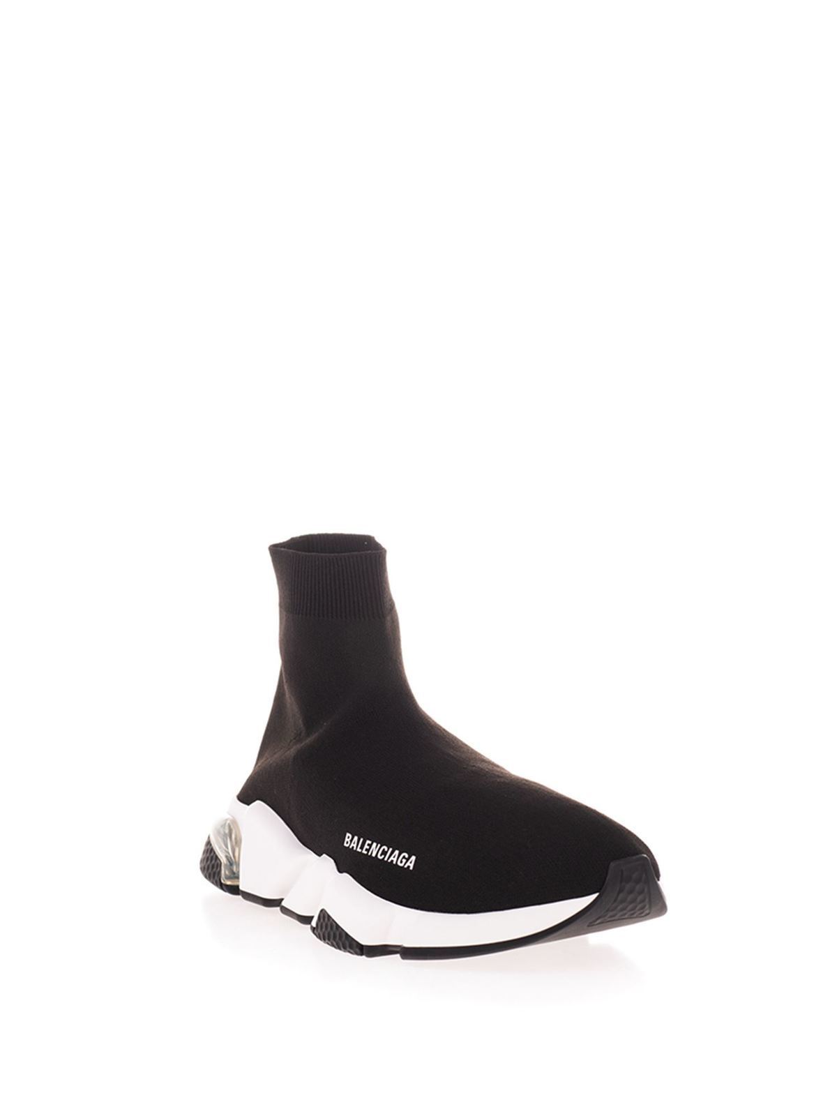 balenciaga speed clear sole black