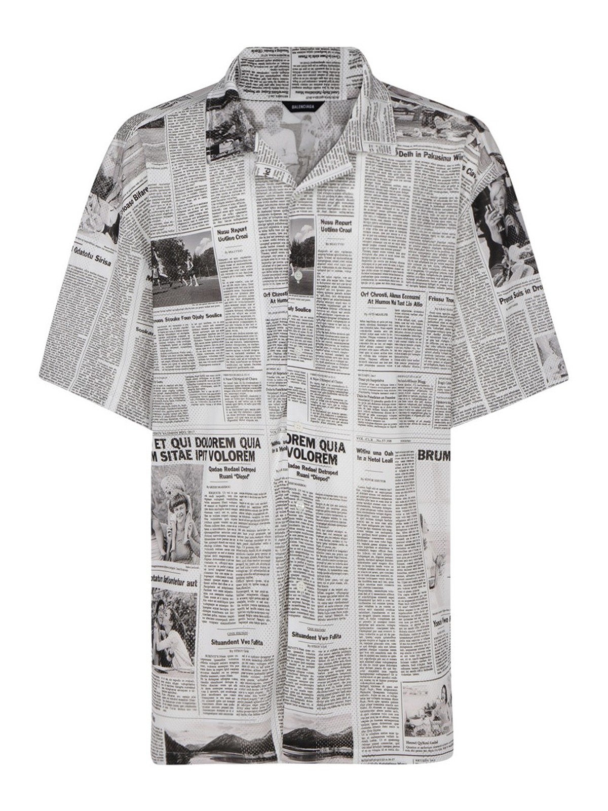 Shirts Balenciaga - Newspaper print shirt - 647651TJLJ79040 | iKRIX.com