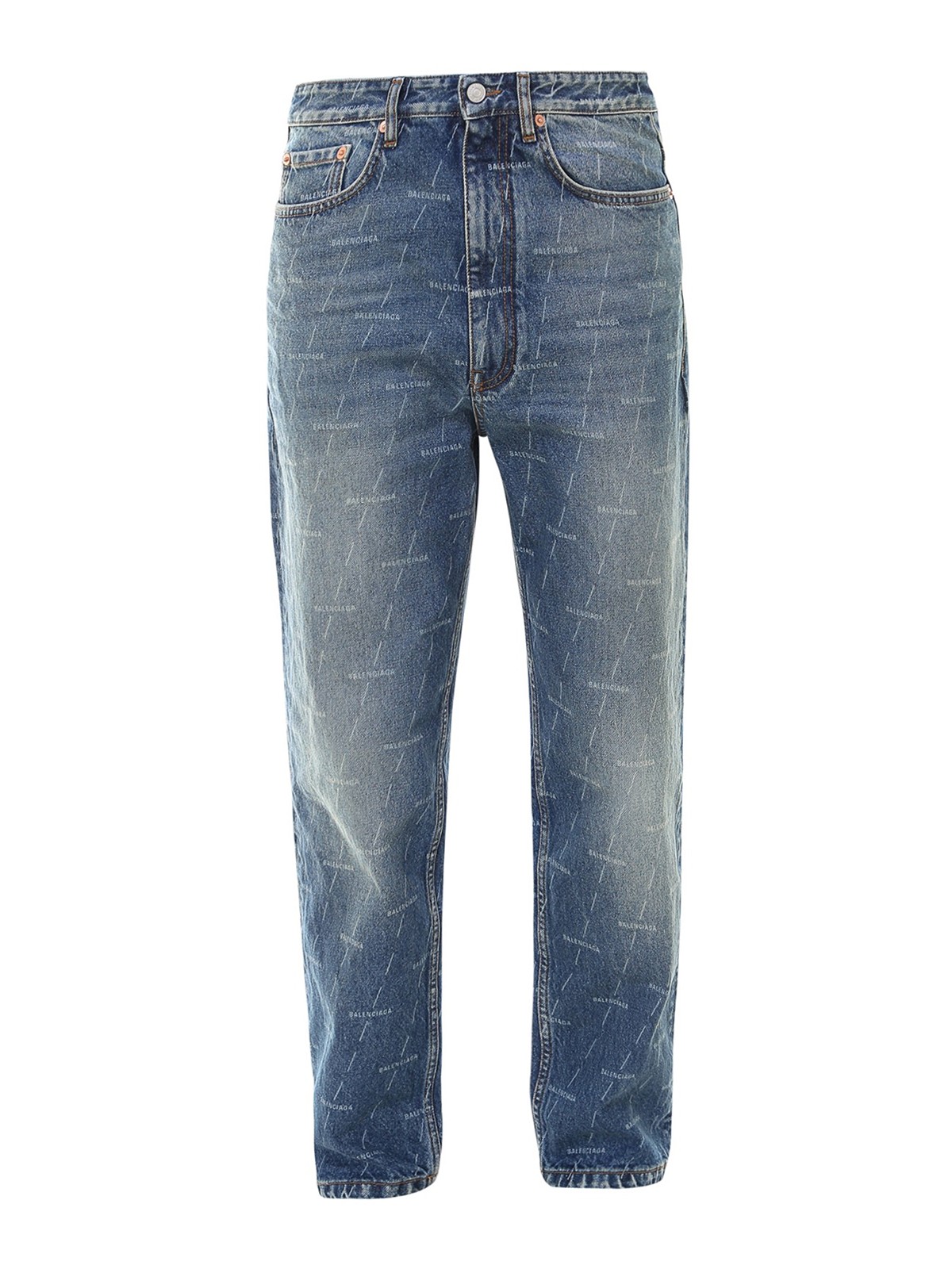 Straight leg jeans Balenciaga - Printed logo jeans - 641455TJW532340