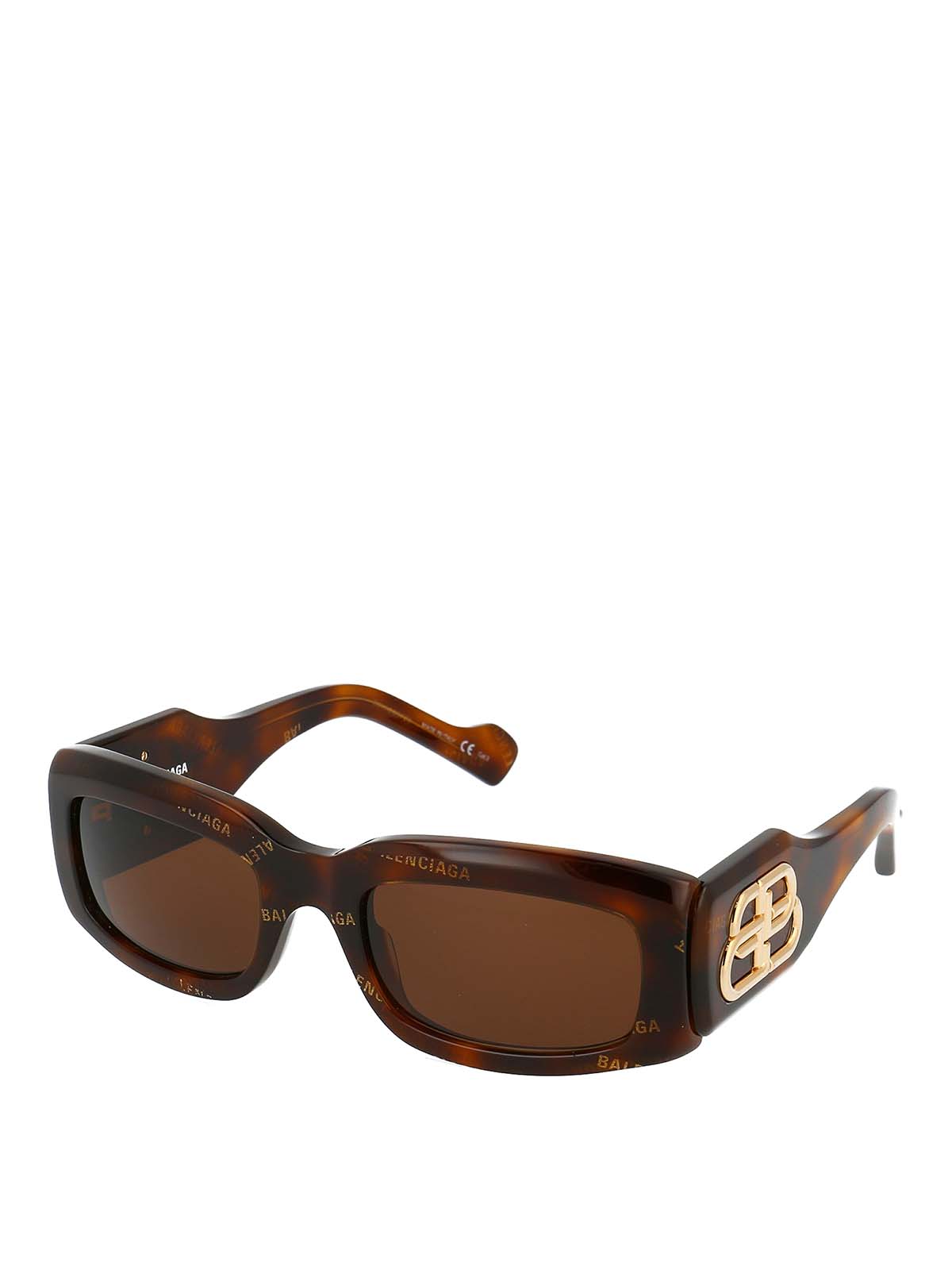 Balenciaga Brown Acetate Mask Sunglasses | ModeSens