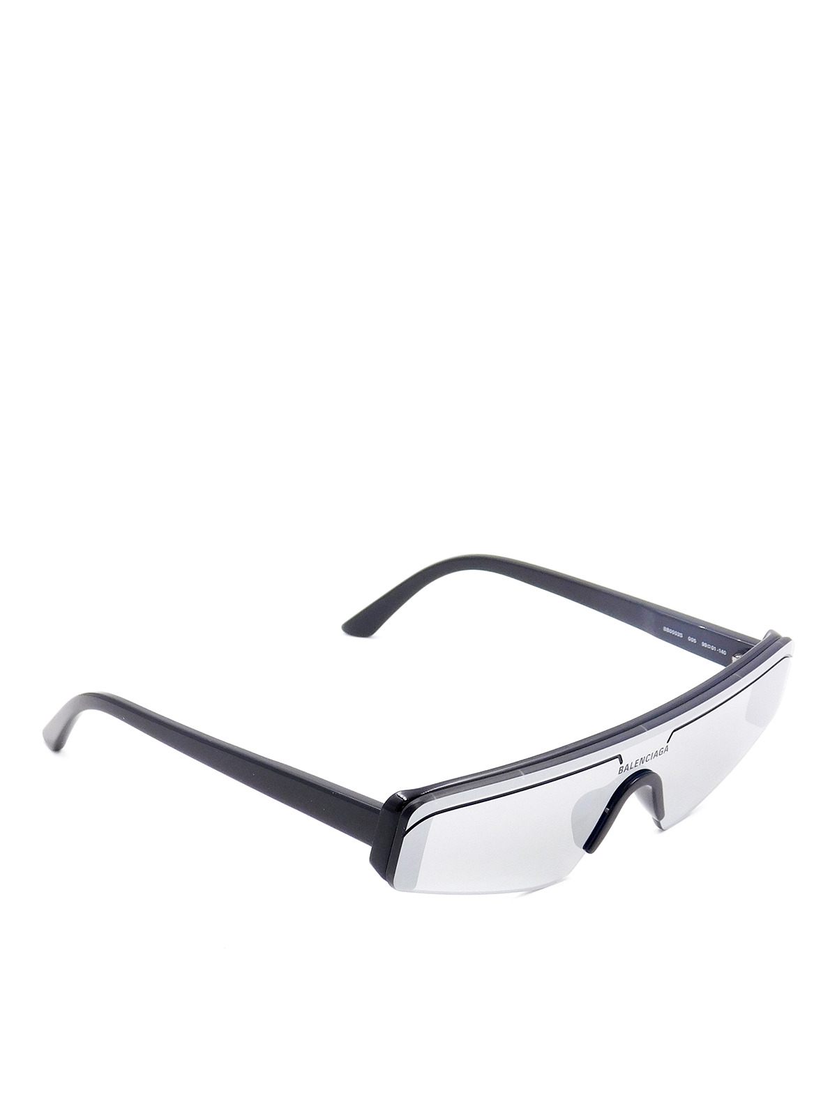 blåhval social Berolige Sunglasses Balenciaga - Ski Rectangle mask sunglasses - BB0003S005