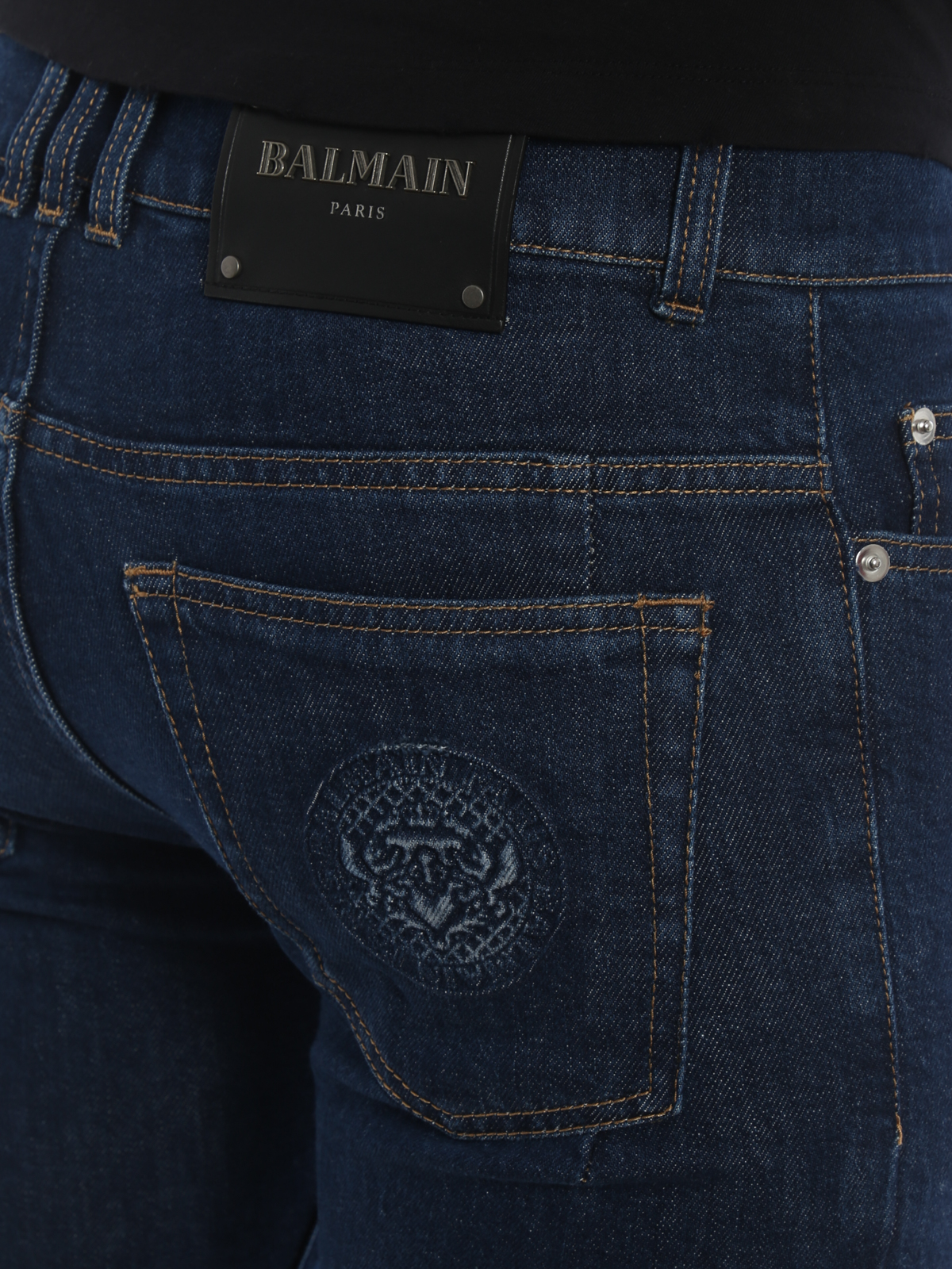 balmain logo jeans