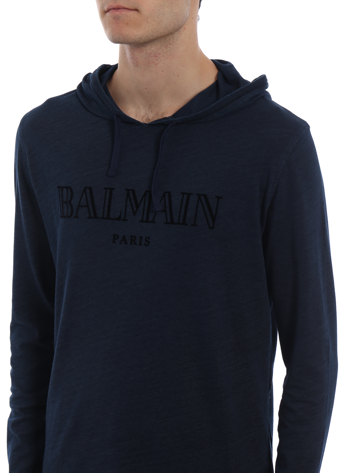 Sweatshirts & Sweaters Balmain - Balmain Paris lightweight blue cotton ...