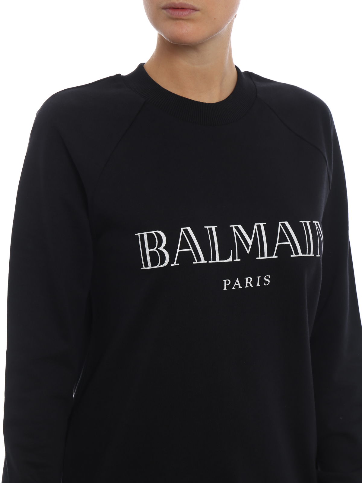 & Sweaters Balmain - Balmain print black sweatshirt - 146908I767C5101