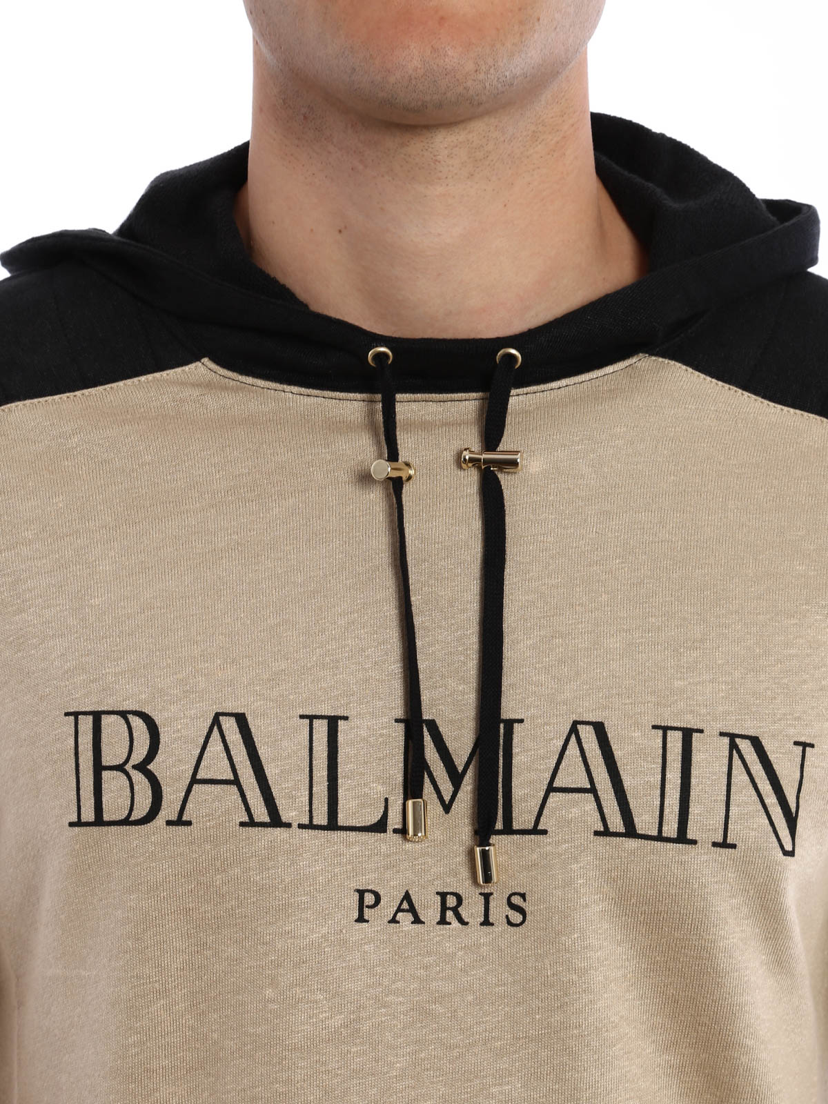 Sweatshirts & Balmain - Linen and cotton long hoodie - S6HJ612C223107