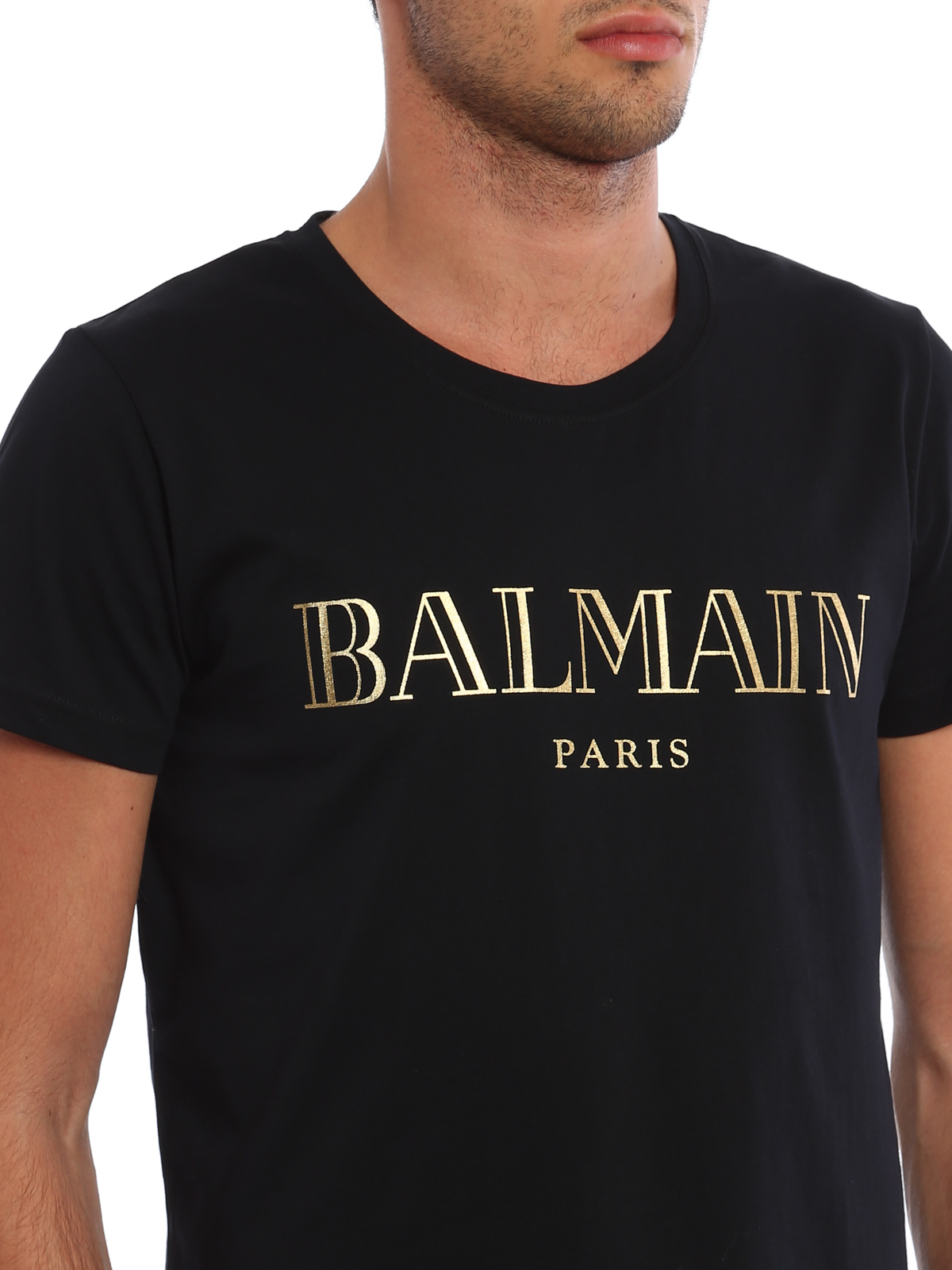 T-shirts Balmain - Logo print T-shirt - W7H8601I039M176 | iKRIX.com