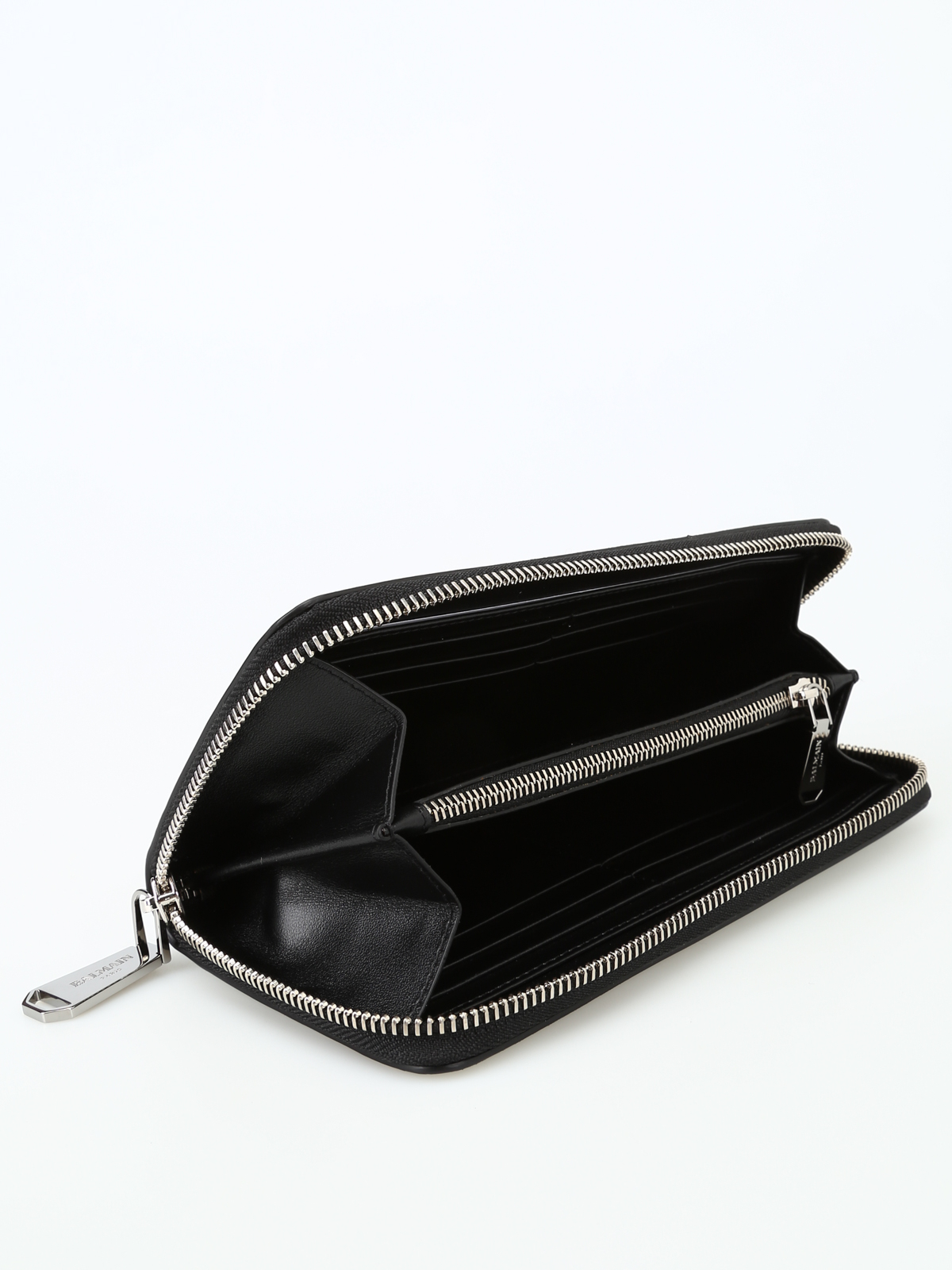 Balmain - Mirror leather Petite continental wallet - wallets & purses ...