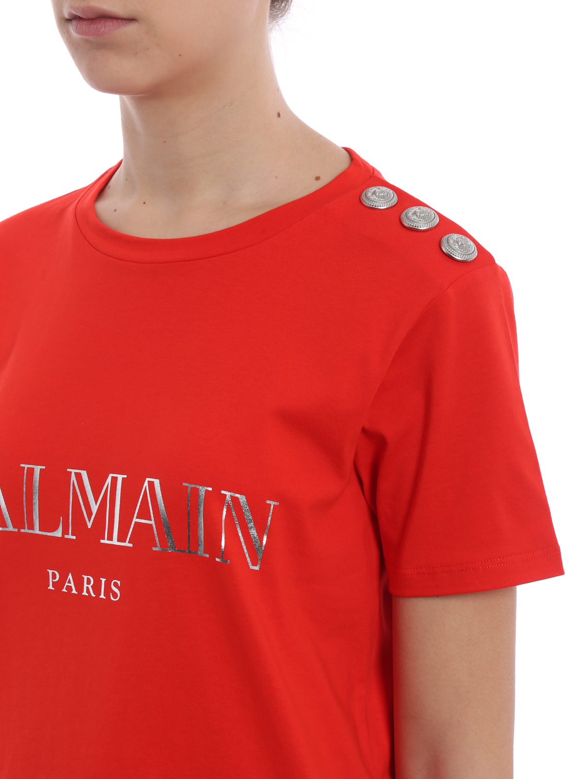 balmain red shirt
