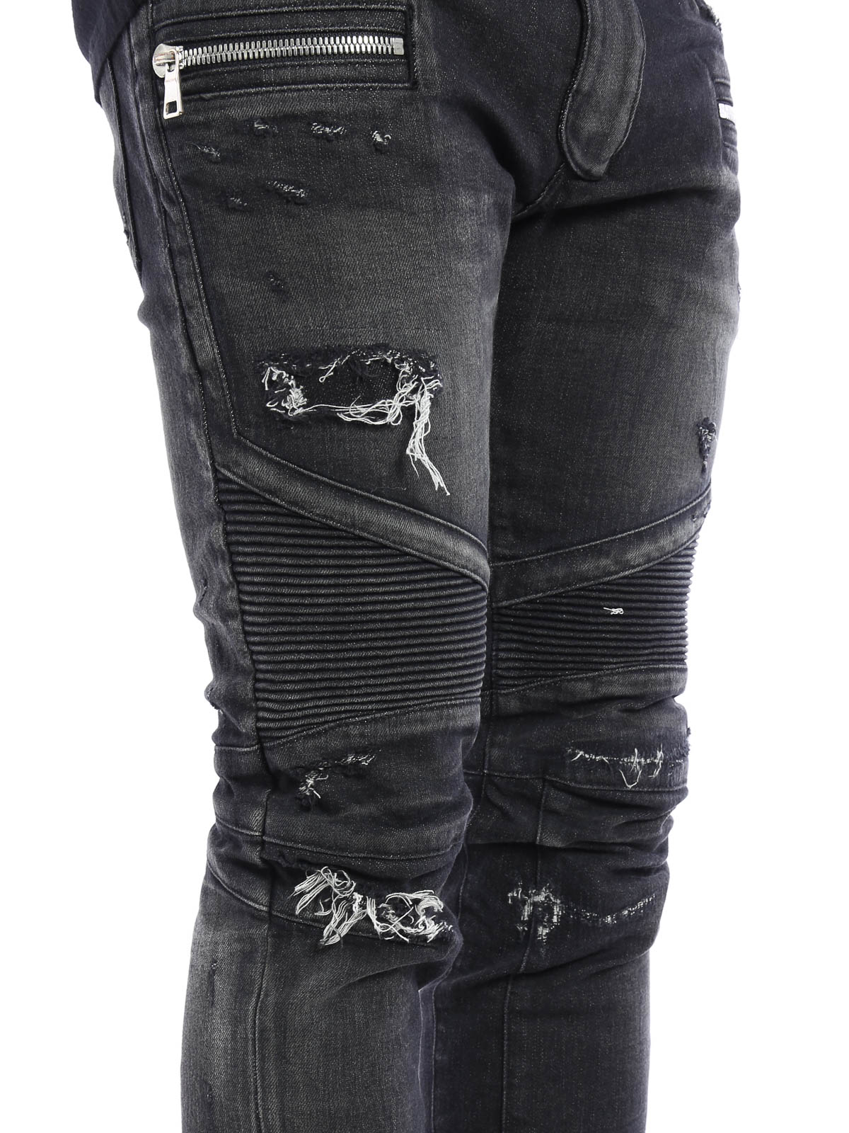 balmain ripped jeans