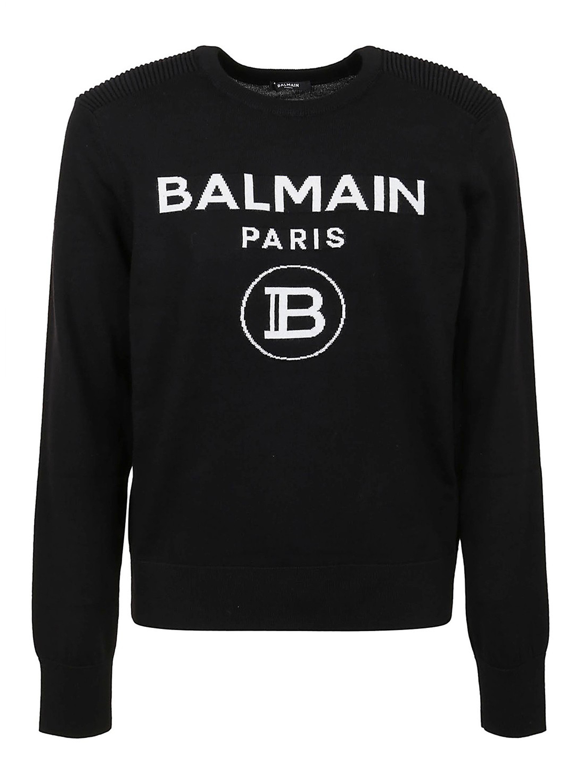Crew necks Balmain - Logo embroidery crewneck sweater - UH13405K005EAB