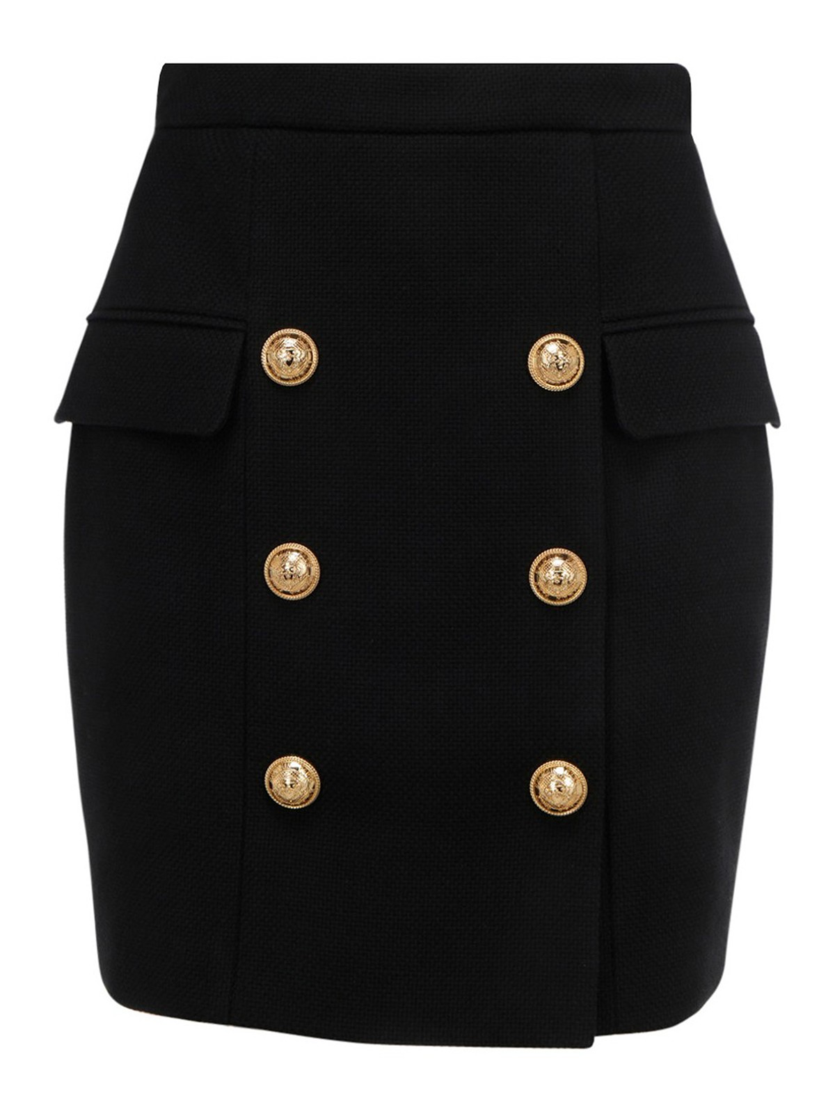 Mini skirts Balmain - Buttons detailed skirt - VF14004C2080PA | iKRIX.com