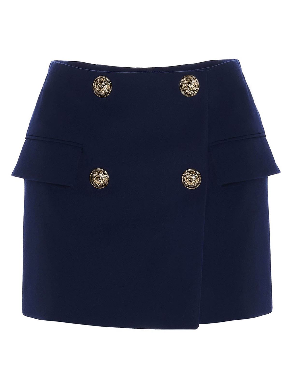 Mini skirts Balmain - Wool miniskirt - UF04014167L6UC | iKRIX.com