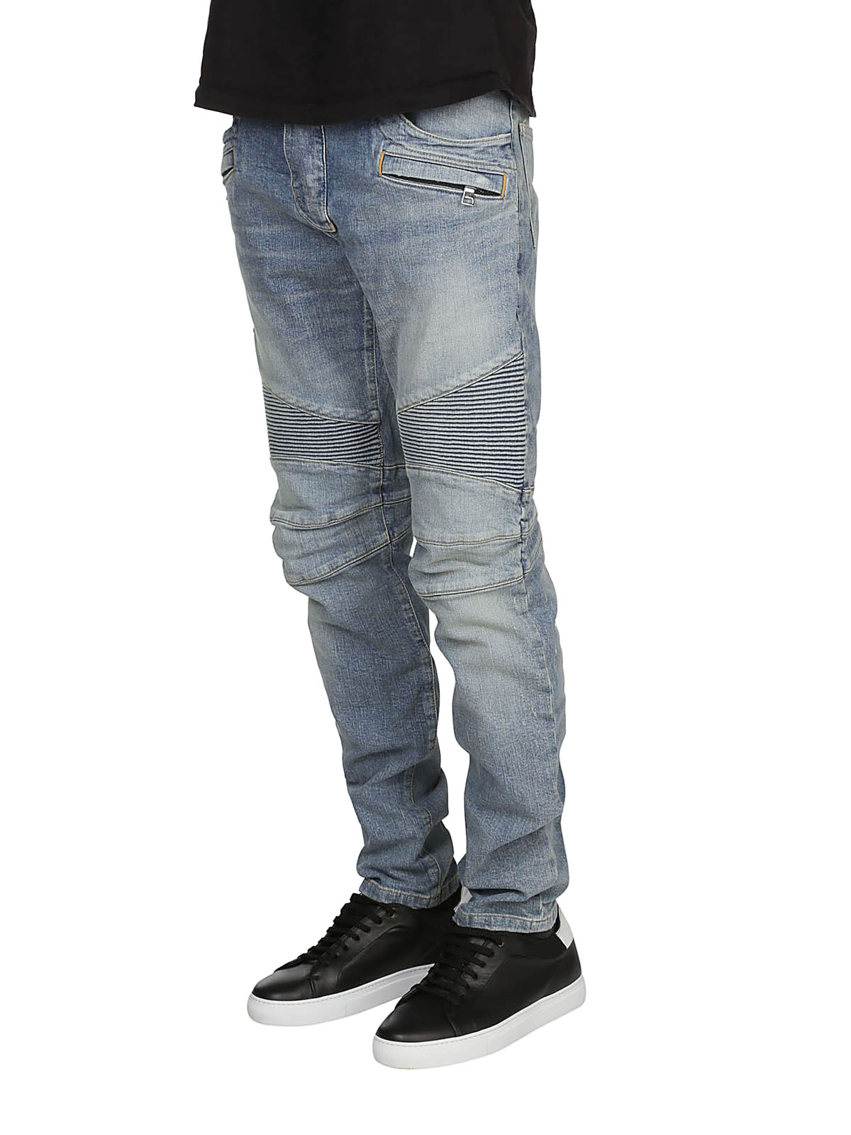 straight leg moto jeans