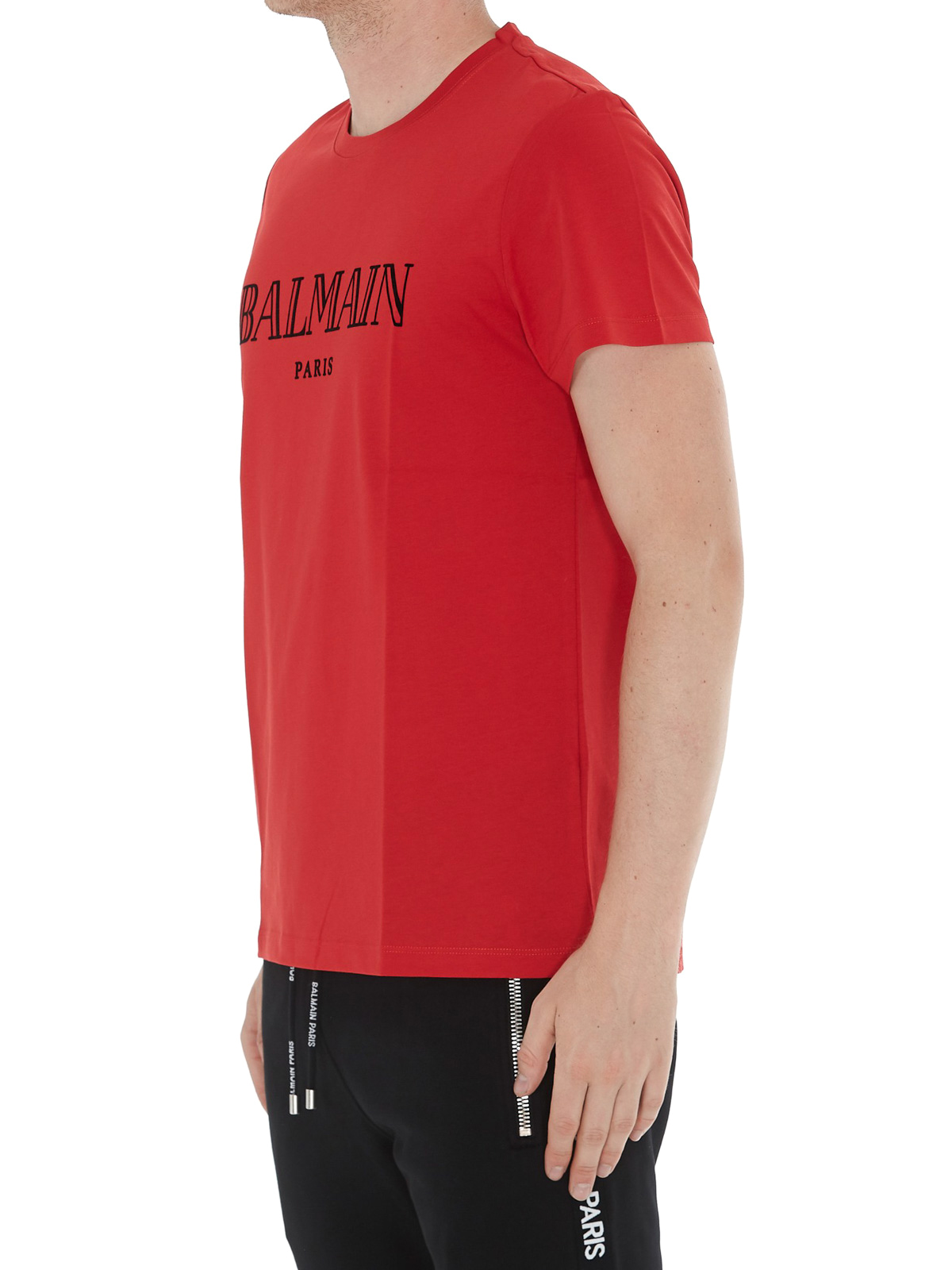 T-shirts Balmain logo print red - SH11601I1123AA