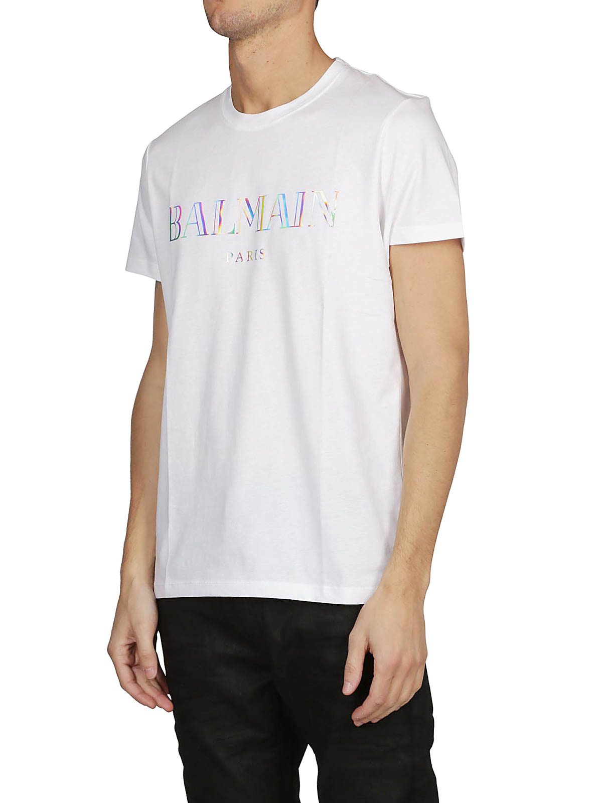 T-shirts Balmain - Balmain print T-shirt - RH11601I055AAB