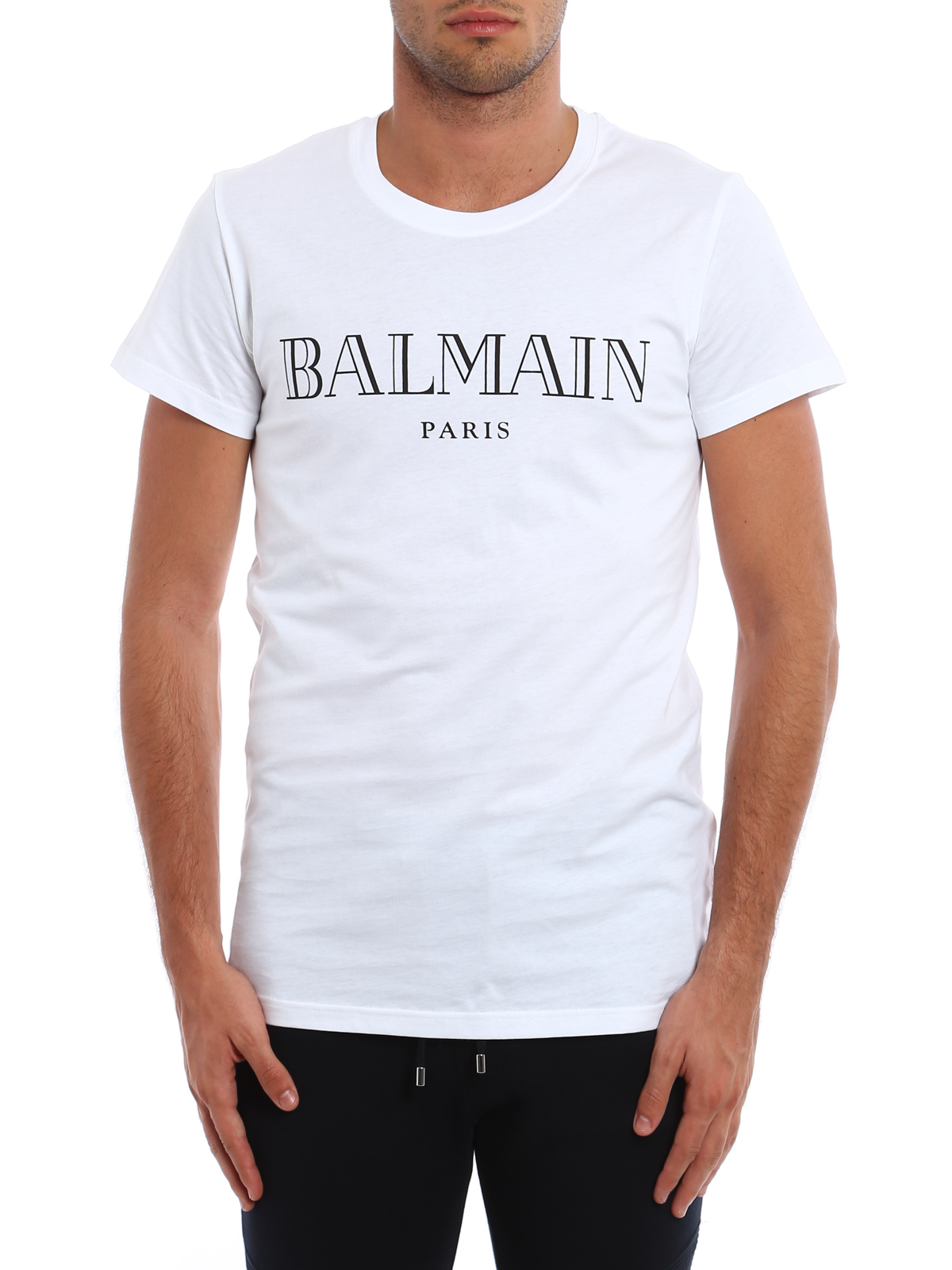 T-shirts Balmain - Logo print T-shirt - W7H8601I039100 | iKRIX.com